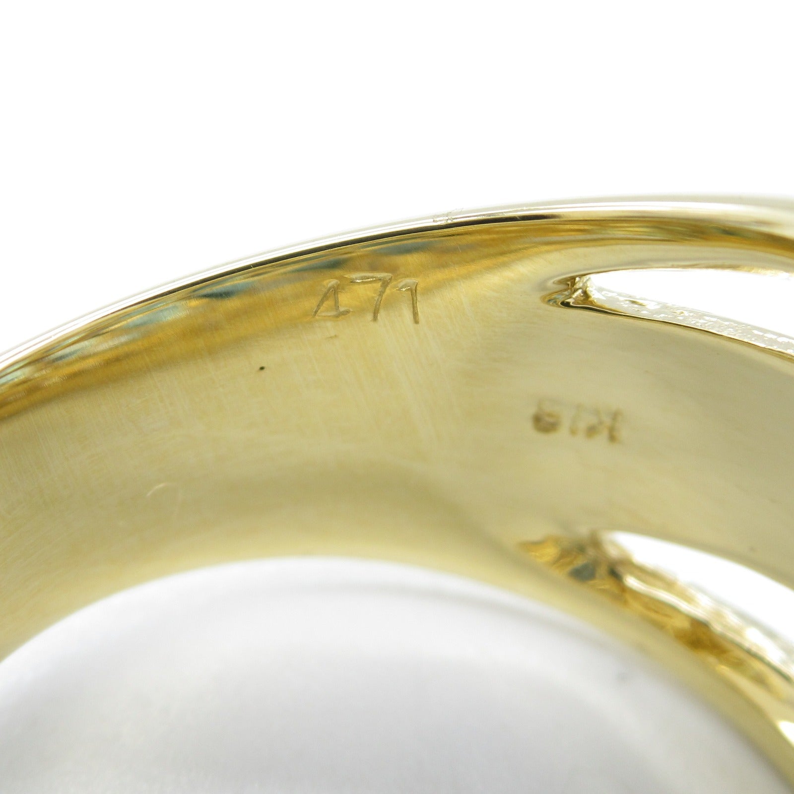 JEWELRY 18K黃金Blue Topaz Diamond Ring戒指US#6