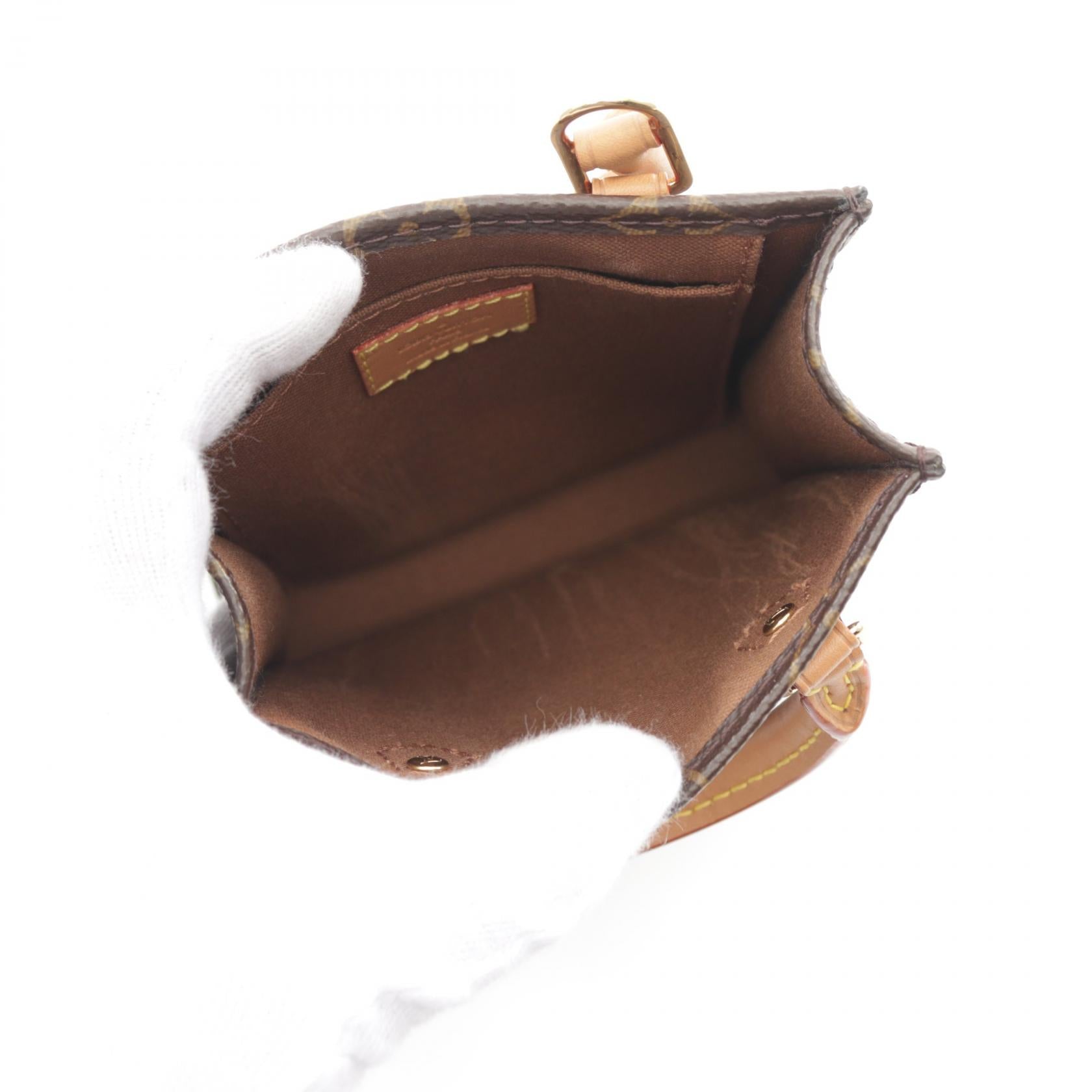 LOUIS VUITTON LV Petit Sac Plat 2 Way Shoulder Bag Handbag M69442 Monogram Brown