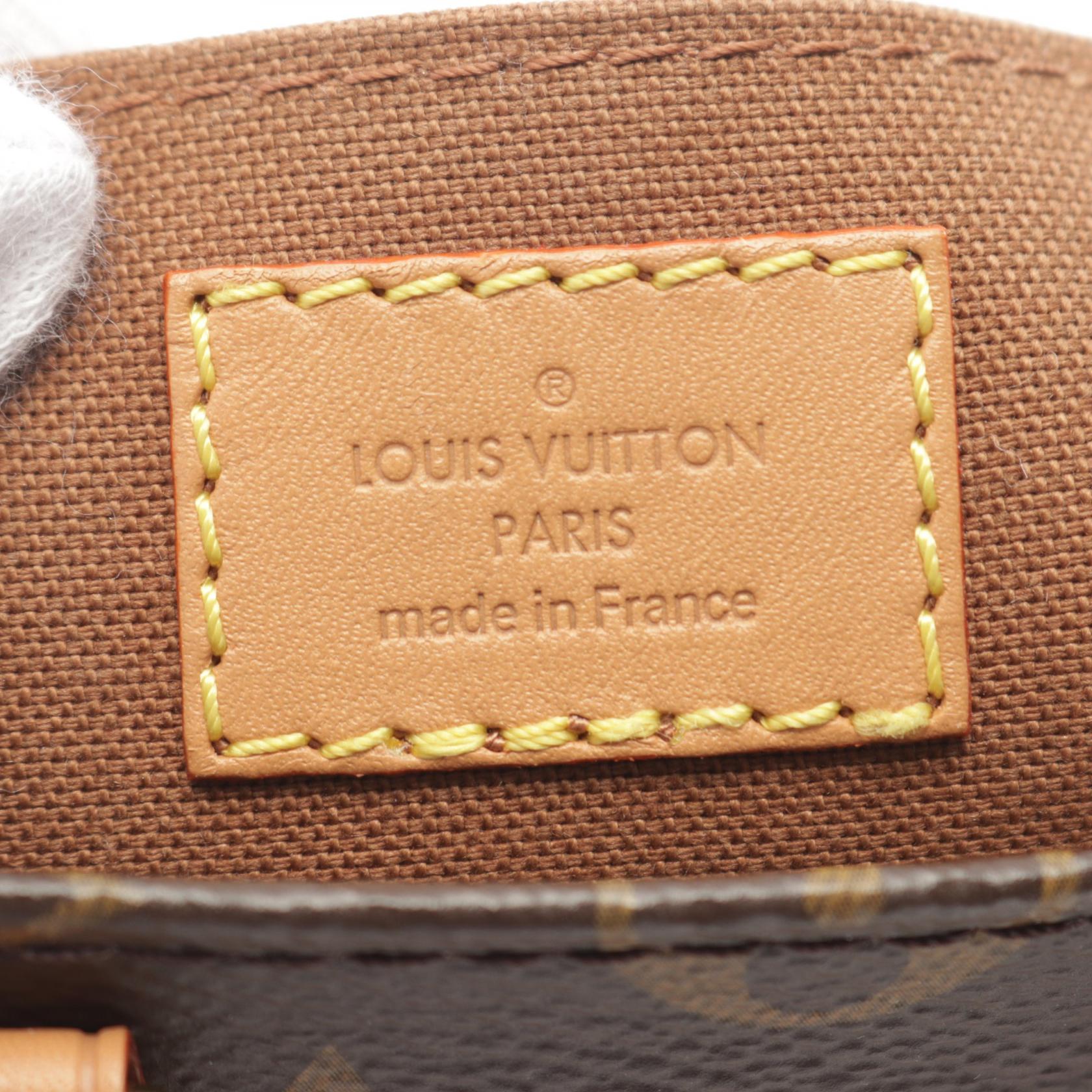 LOUIS VUITTON LV Petit Sac Plat 2 Way Shoulder Bag Handbag M69442 Monogram Brown