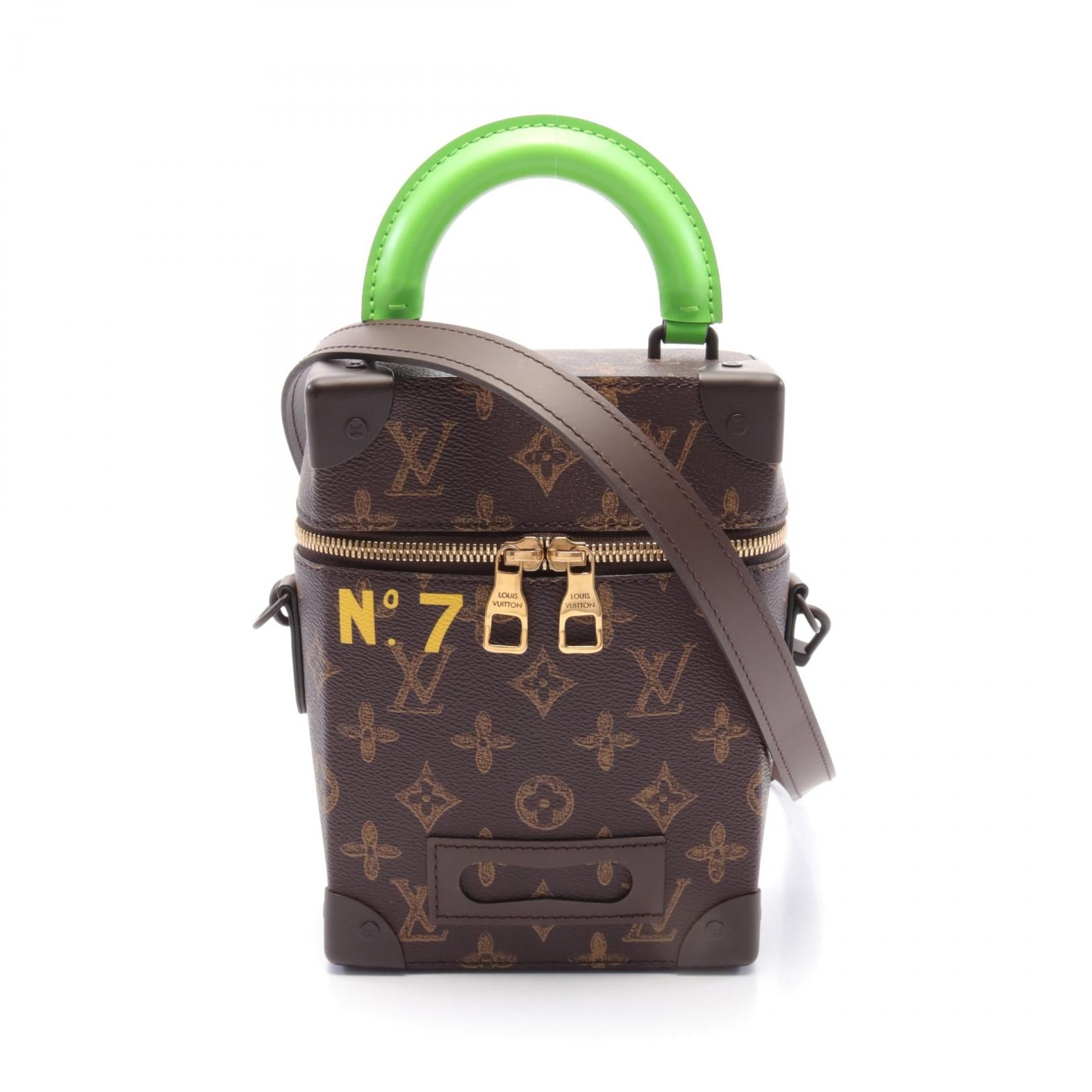 LOUIS VUITTON LV GHW Vertical Box Trunk 2 Way Bag M59664 Monogram Brown/Green