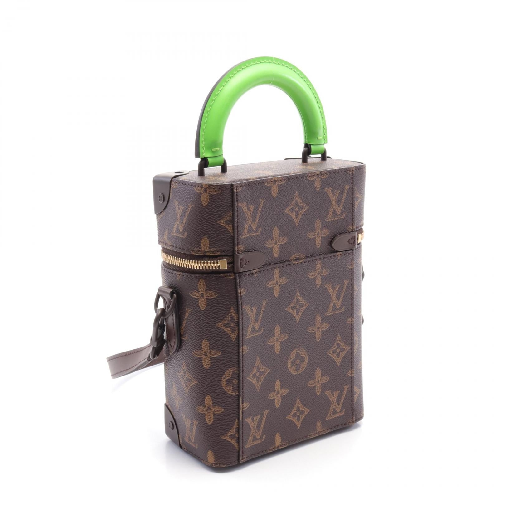 LOUIS VUITTON LV GHW Vertical Box Trunk 2 Way Bag M59664 Monogram Brown/Green