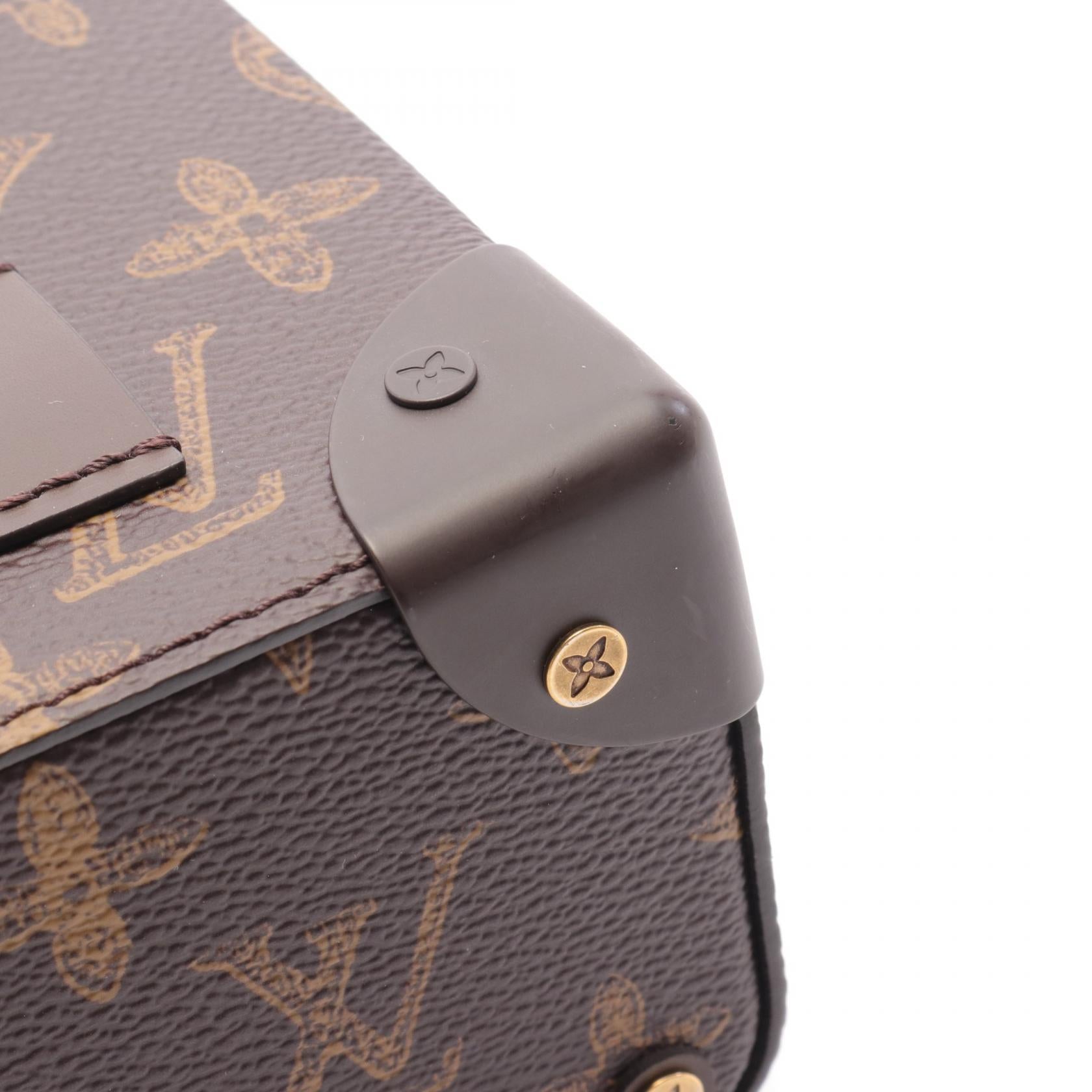LOUIS VUITTON【激減優惠】 Monogram Vertical Box Trunk金扣手挽肩背兩用袋棕色/色