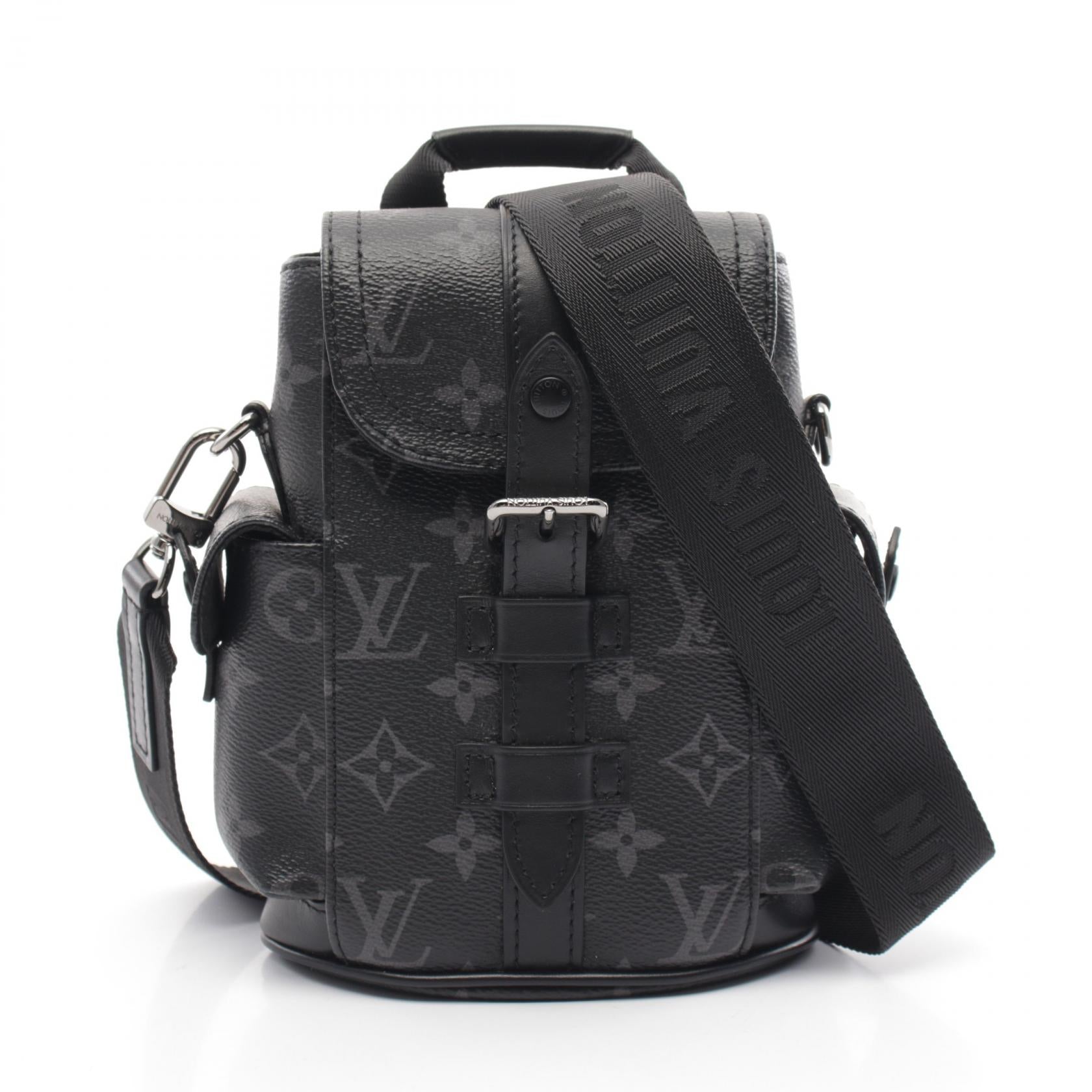 LOUIS VUITTON【激減優惠】 Monogram Eclipse Nano Christopher手挽肩背兩用袋