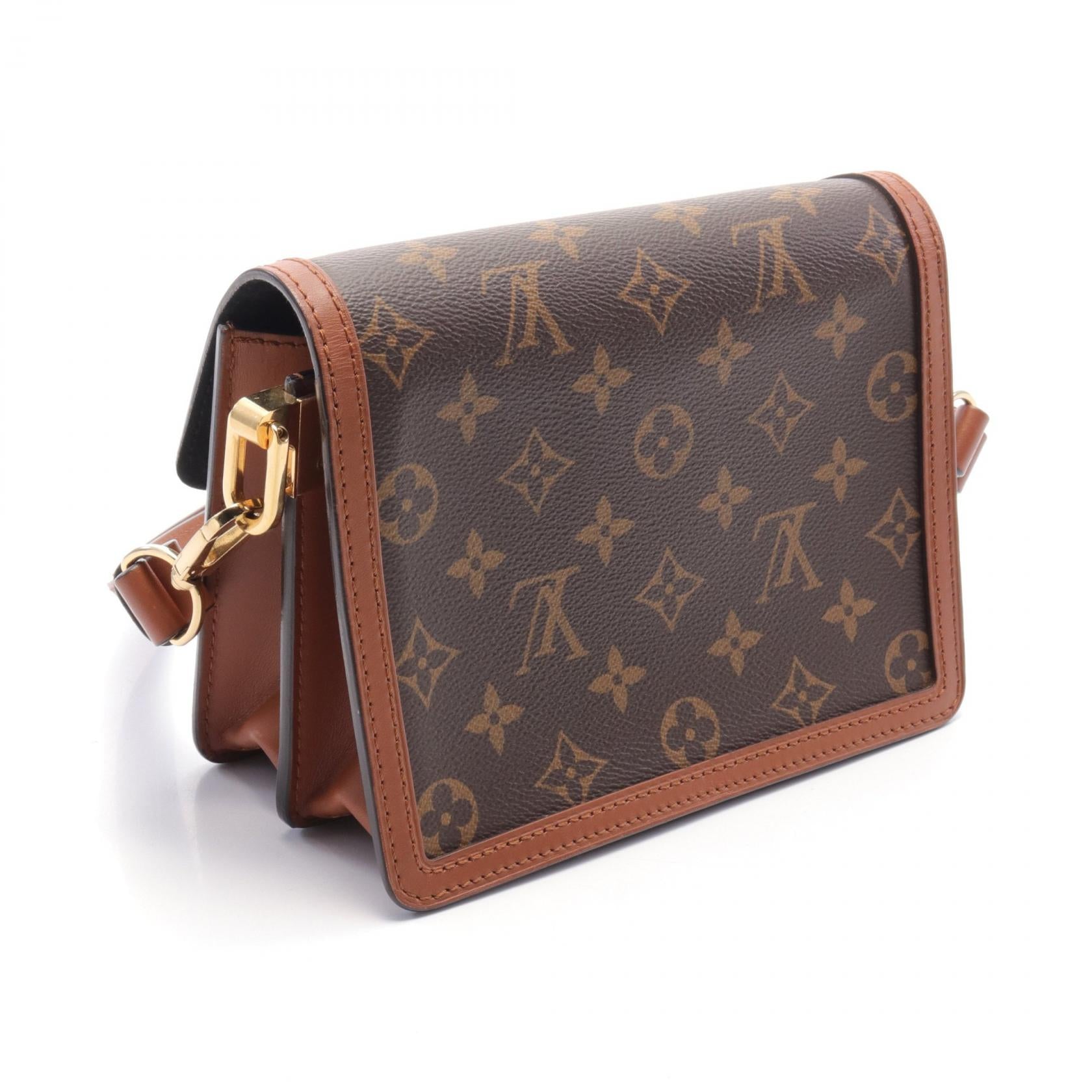 LOUIS VUITTON Monogrqam Reverse Mini Dauphine肩背袋棕色