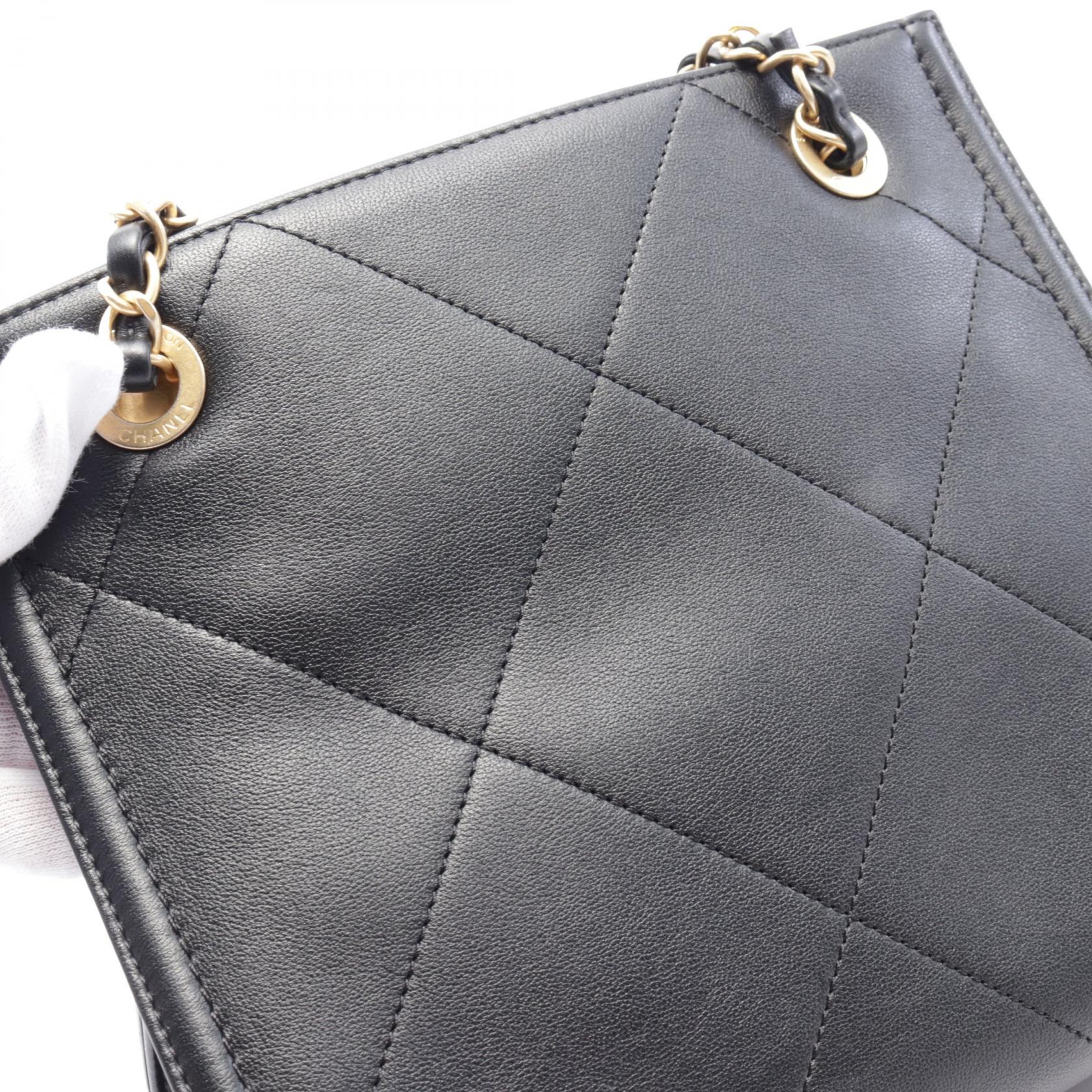 CHANEL 牛皮皮革Matelasse Chain Shoulder金扣肩背袋