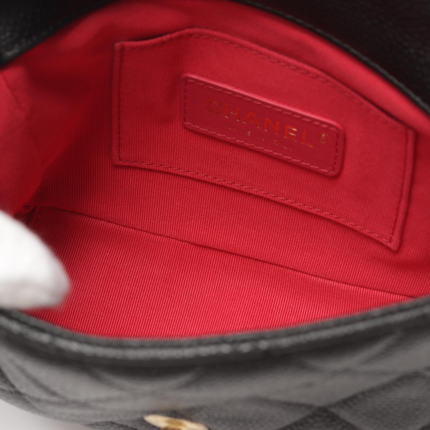 CHANEL 牛皮皮革Mini Chain Shoulder Bag金扣肩背袋