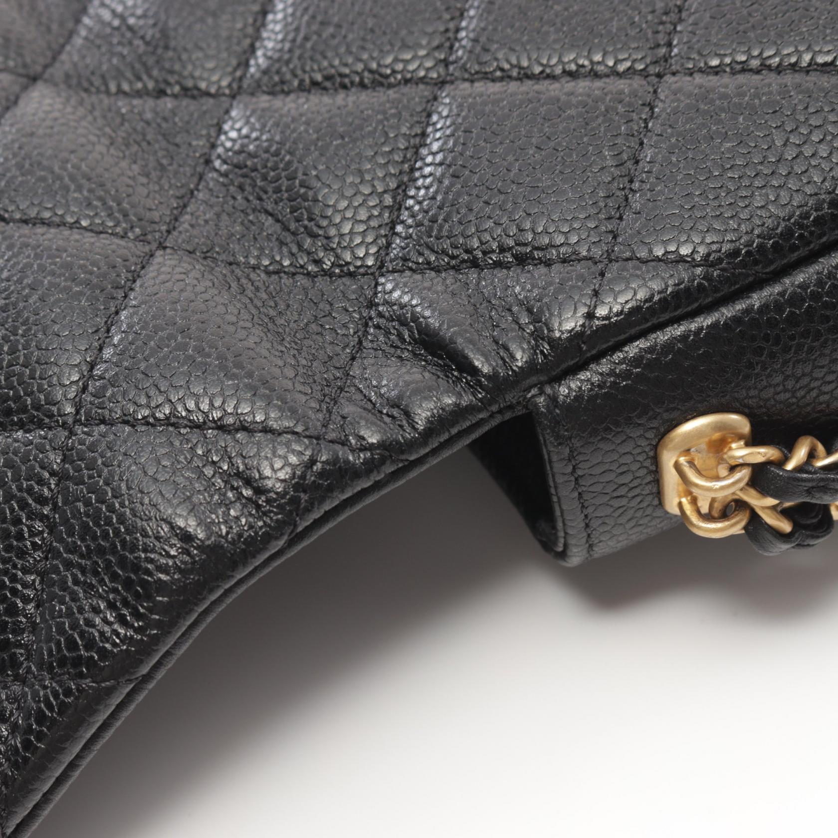 CHANEL 牛皮皮革Mini Chain Shoulder Bag金扣肩背袋