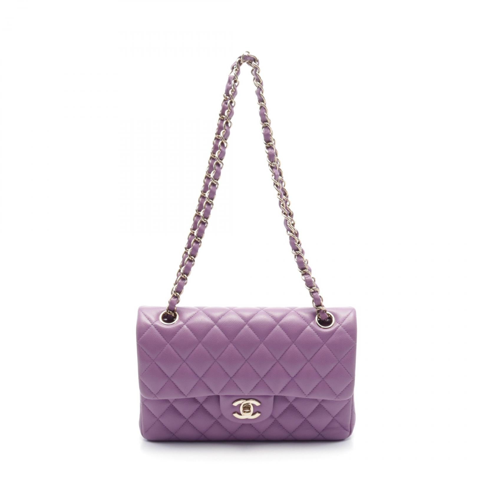 CHANEL 牛皮皮革Classic Double Flap金扣肩背袋