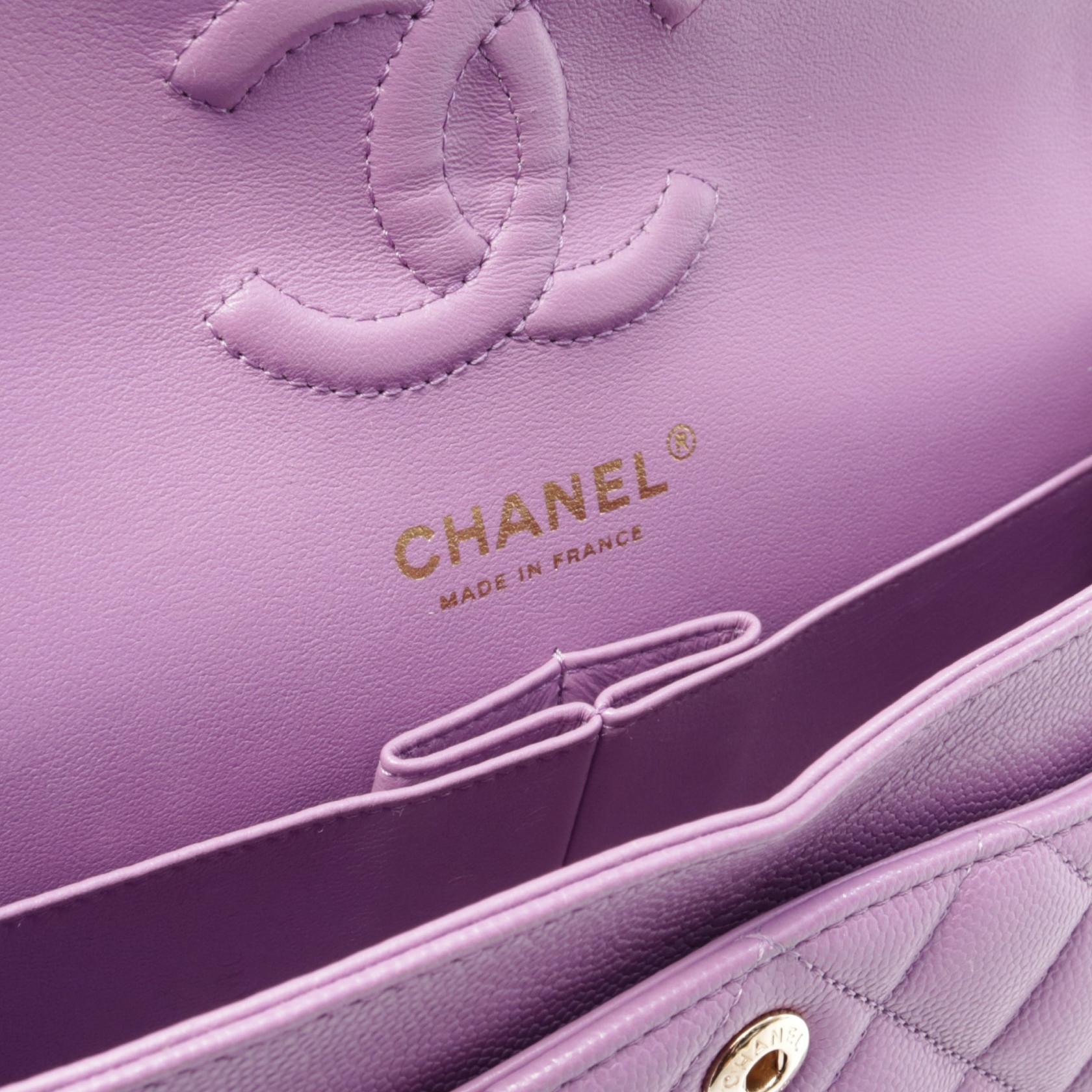 CHANEL 牛皮皮革Classic Double Flap金扣肩背袋