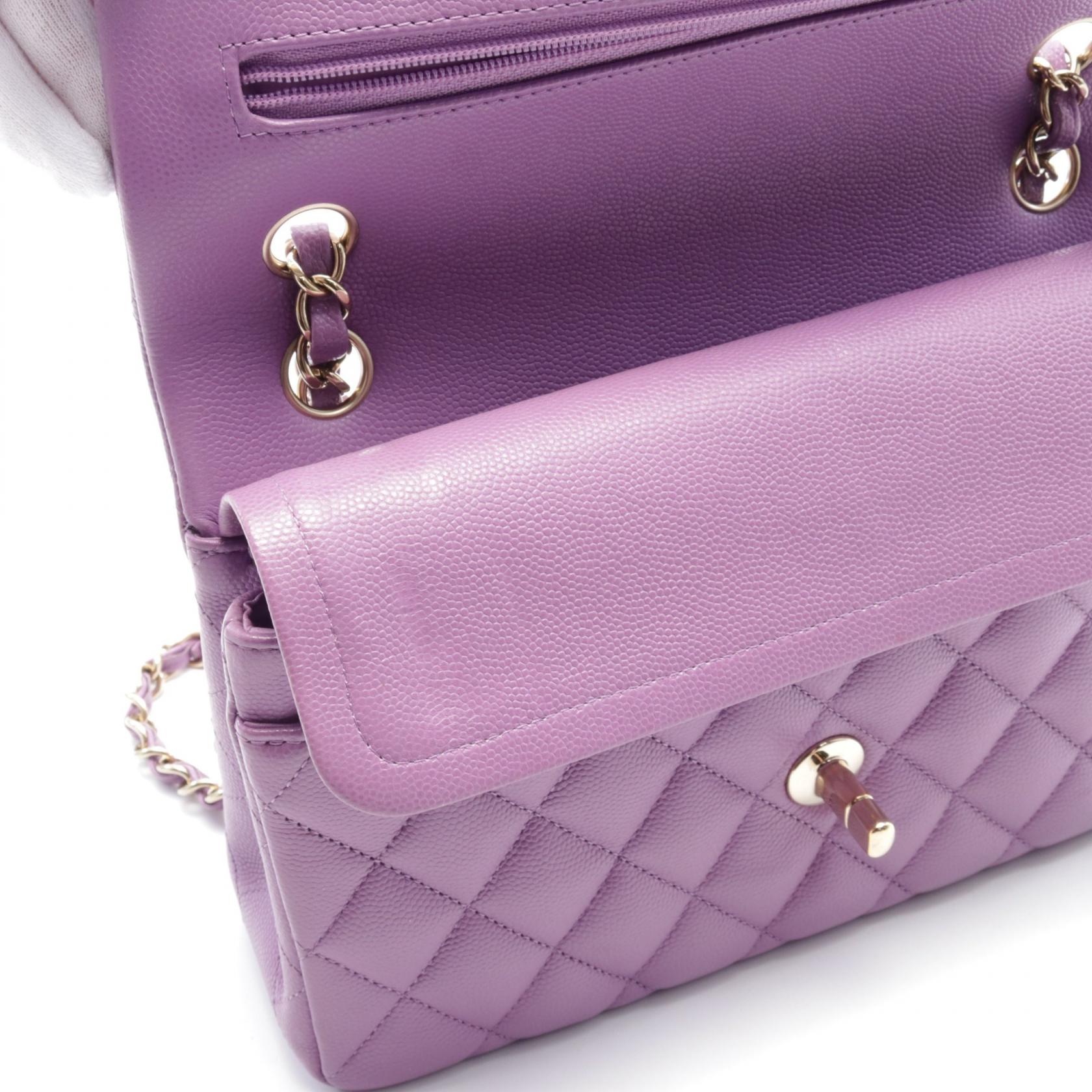 CHANEL 牛皮皮革Classic Double Flap金扣肩背袋