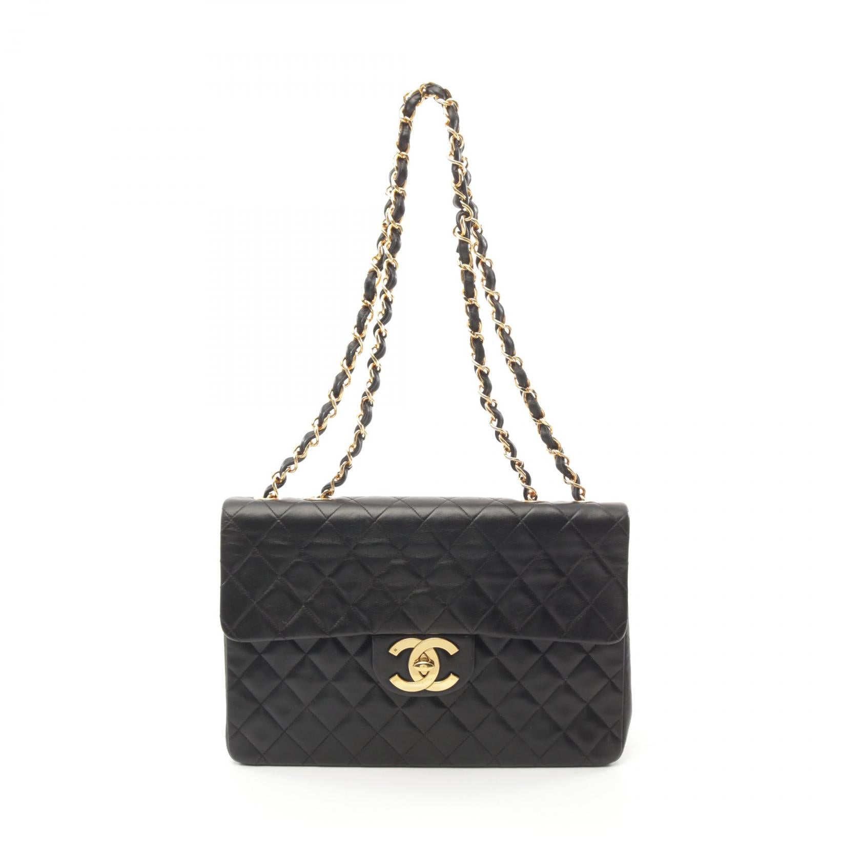 CHANEL 羊皮皮革Matelasse 34金扣肩背袋