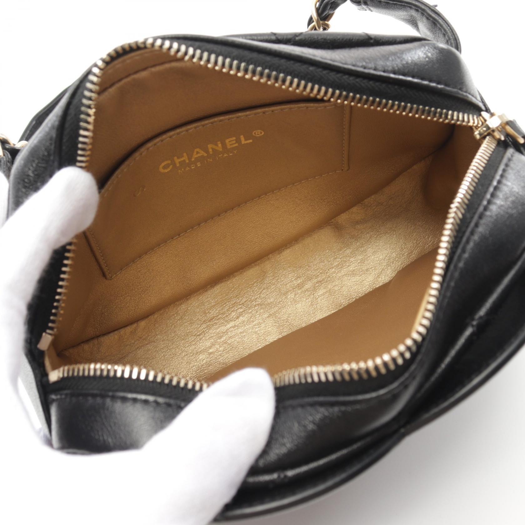 CHANEL【激減優惠】 皮革COCO Mark Small Camera Belt Bag金扣腰包