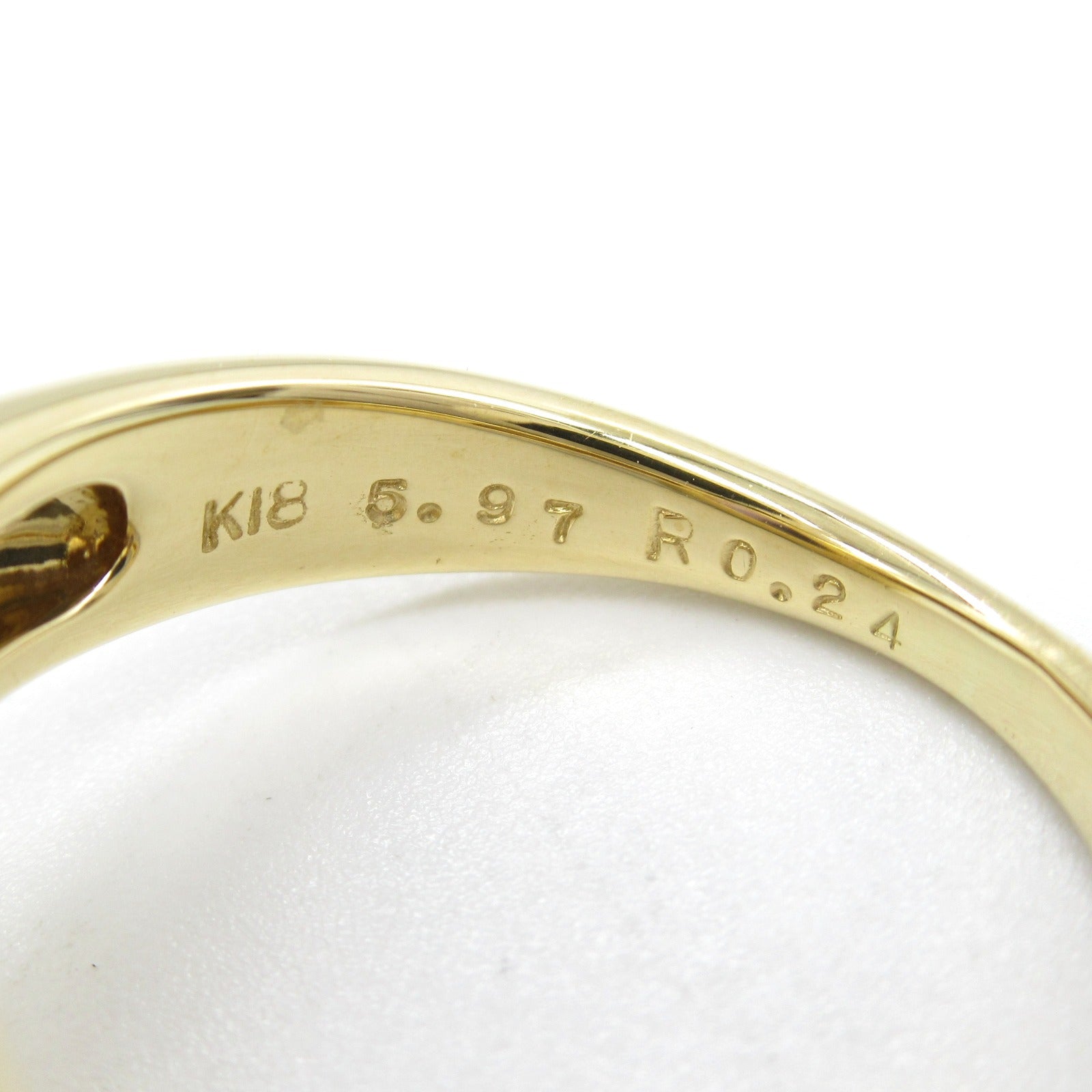 JEWELRY 18K黃金Amethyst Diamond Ring紫晶/鑽石戒指US#6