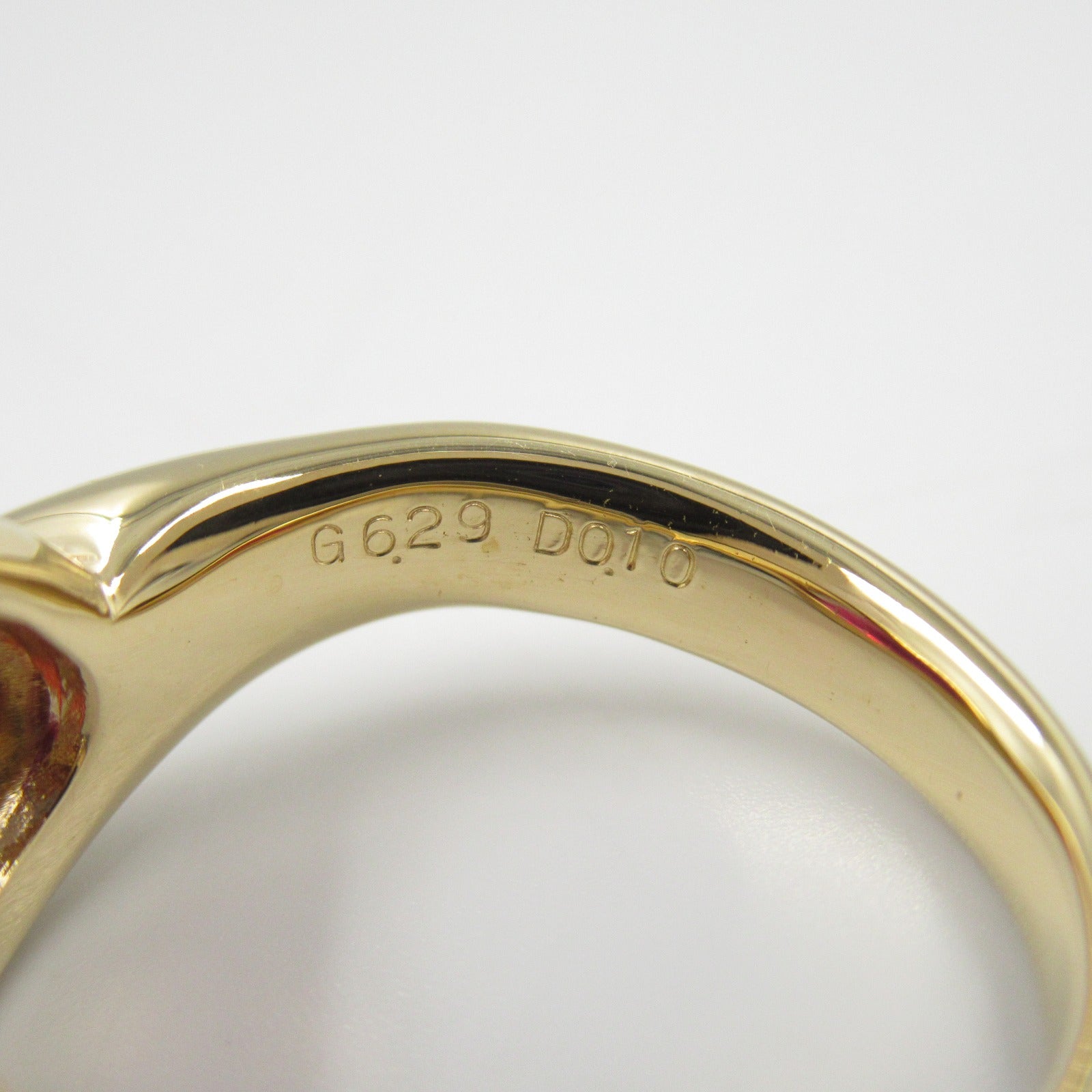 JEWELRY 18K黃金Garnet Diamond Ring戒指US#6.25