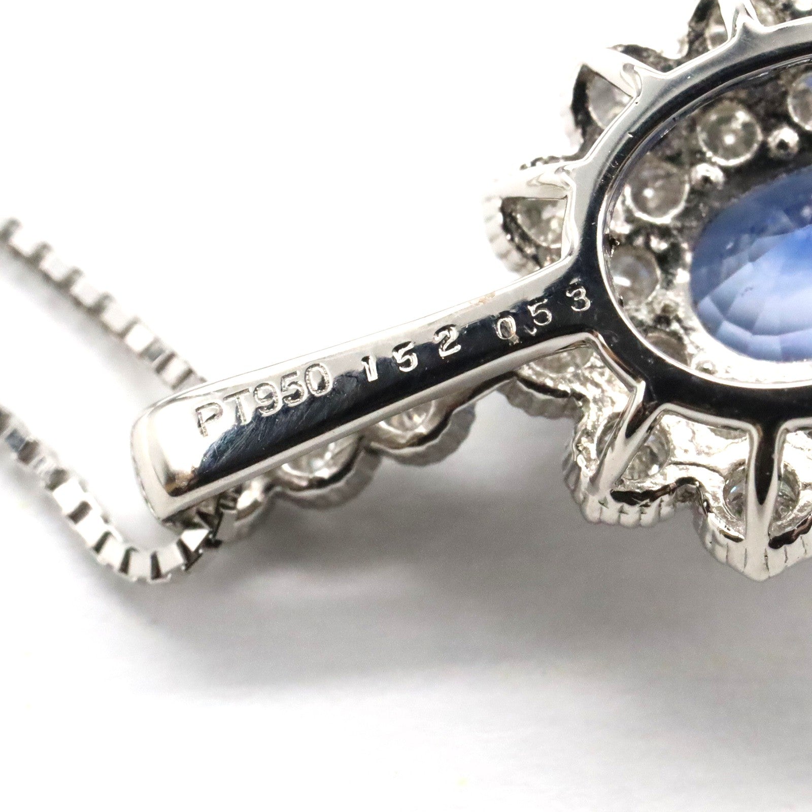 JEWELRY PT950/PT850鉑金Sapphire Diamond Necklace藍寶石/鑽石項鍊