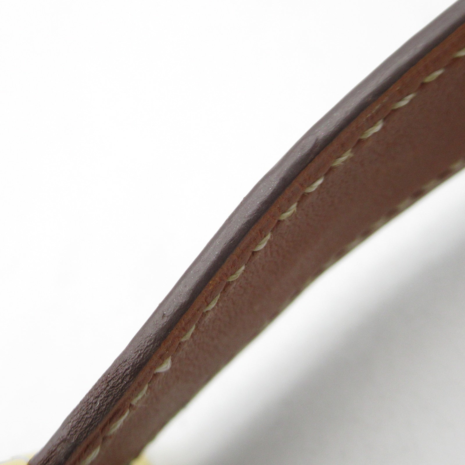 HERMES H Watch HH1.201 Quartz Watch Gold Plated Leather Belt White