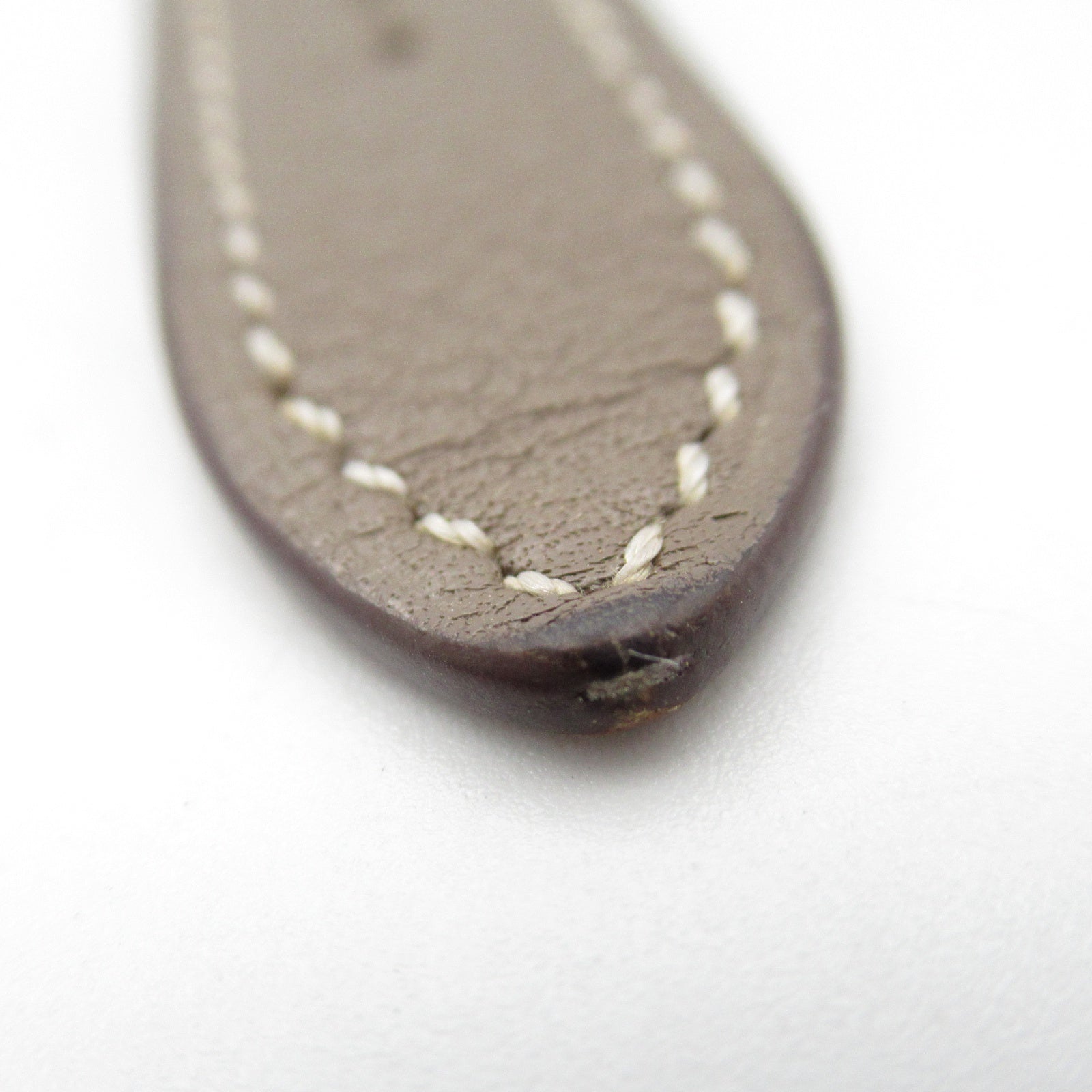 HERMES H Watch HH1.201 Quartz Watch Gold Plated Leather Belt White