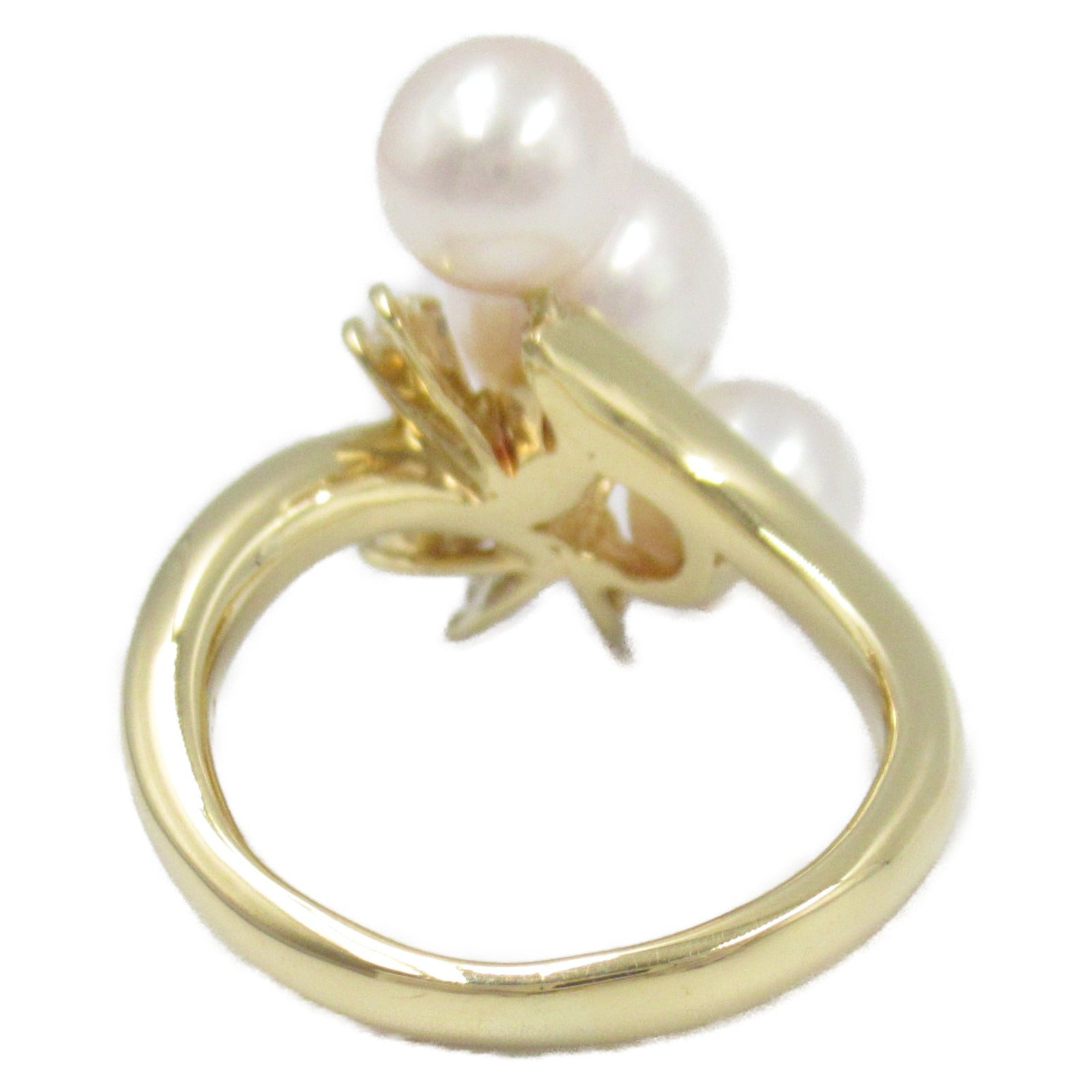 JEWELRY 18K黃金Pearl Diamond Ring珍珠鑽石戒指US#5