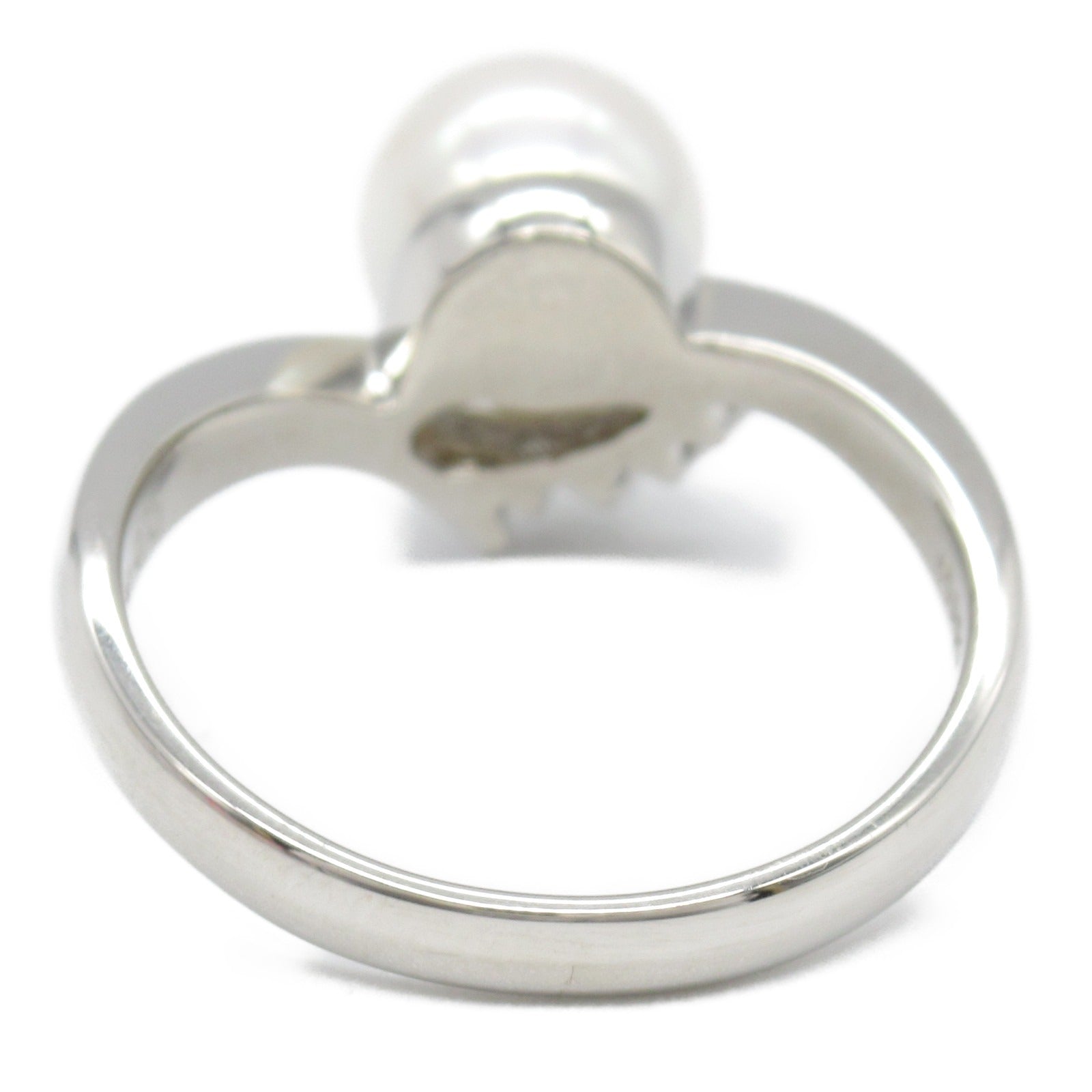 JEWELRY PT900鉑金Akoya Pearl Diamond RingUS#5.75