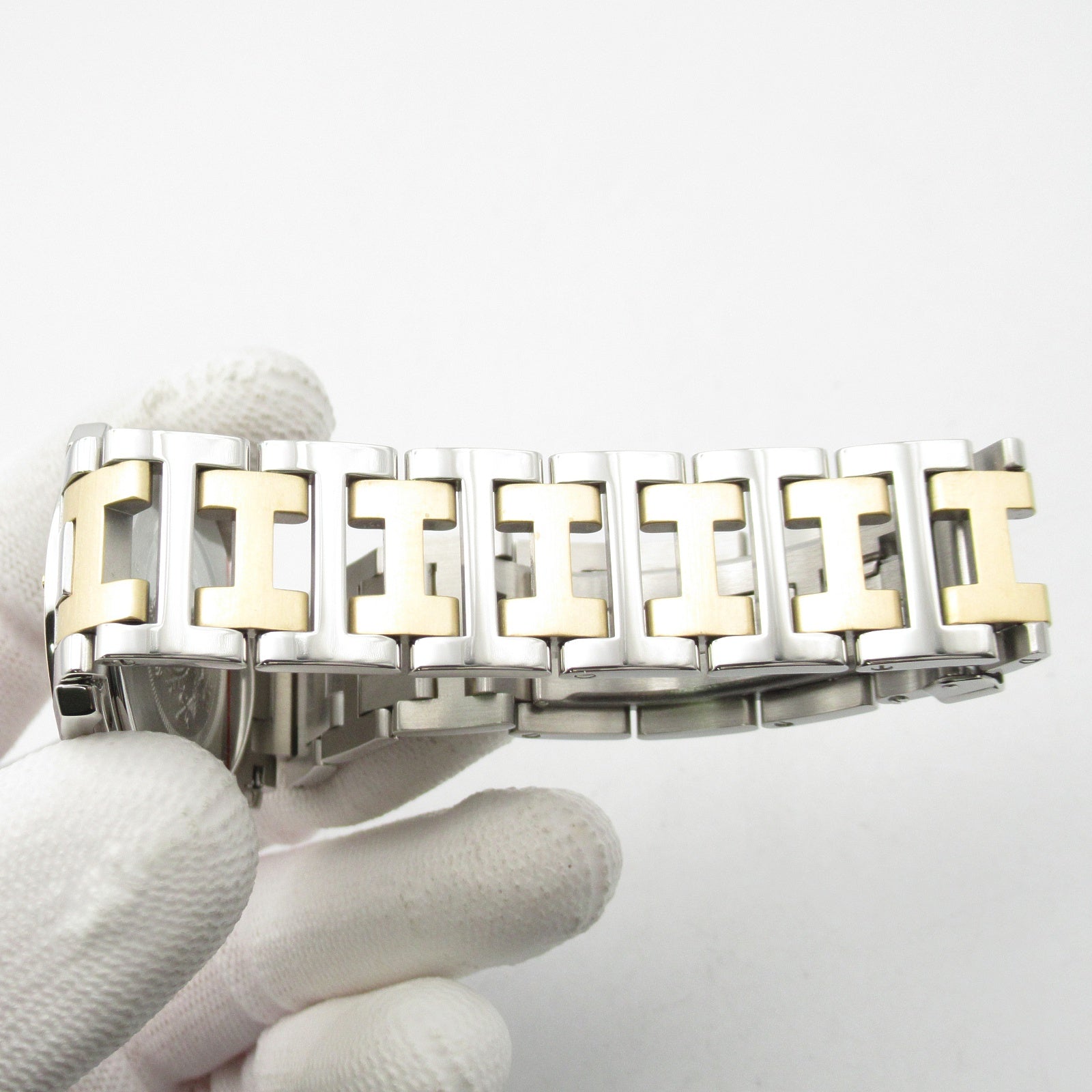 HERMES Clipper CL6.720 Quartz Watch Gold Plated Stainless Steel Pale Blue