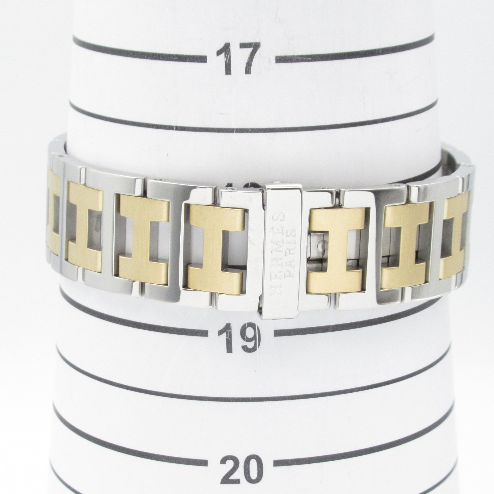 HERMES Clipper CL6.720 Quartz Watch Gold Plated Stainless Steel Pale Blue