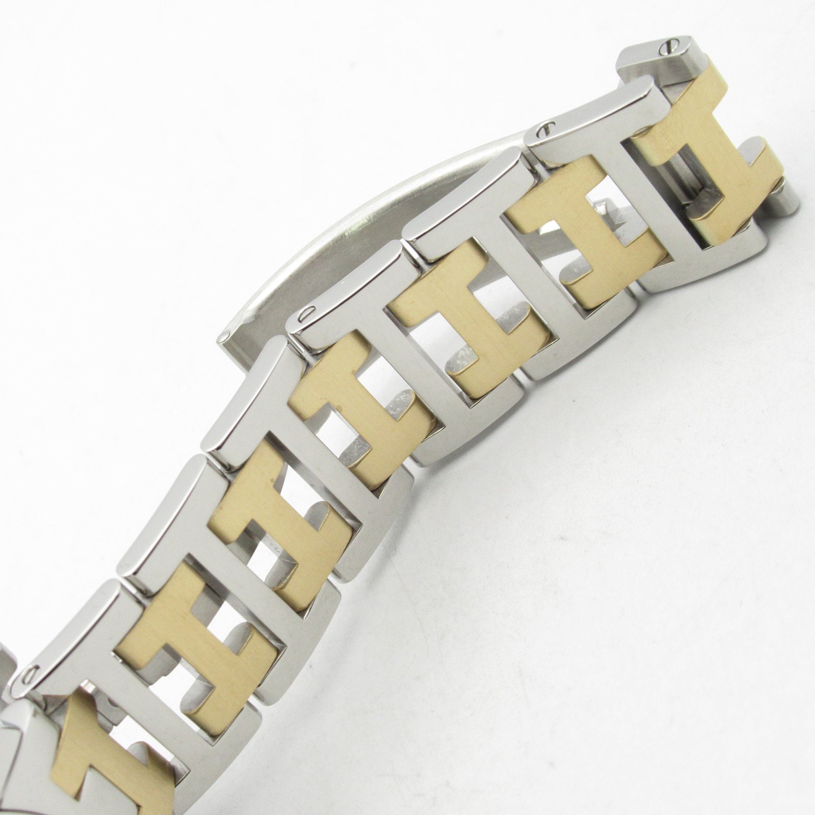 HERMES Clipper CL6.720 Quartz Watch Gold Plated Stainless Steel Pale Blue