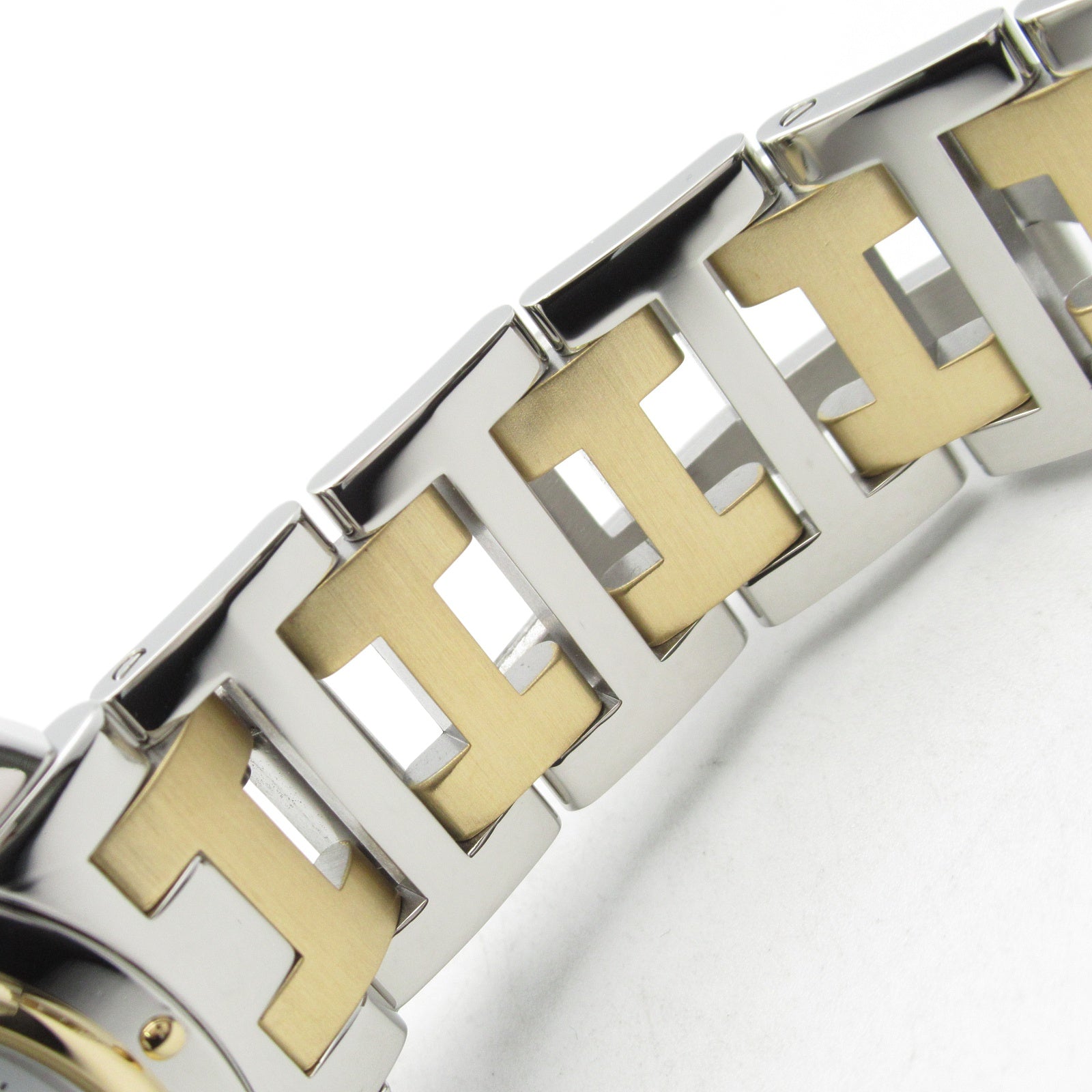 HERMES Clipper CL6.720 Quartz Watch Gold Plated Stainless Steel Pale Blue