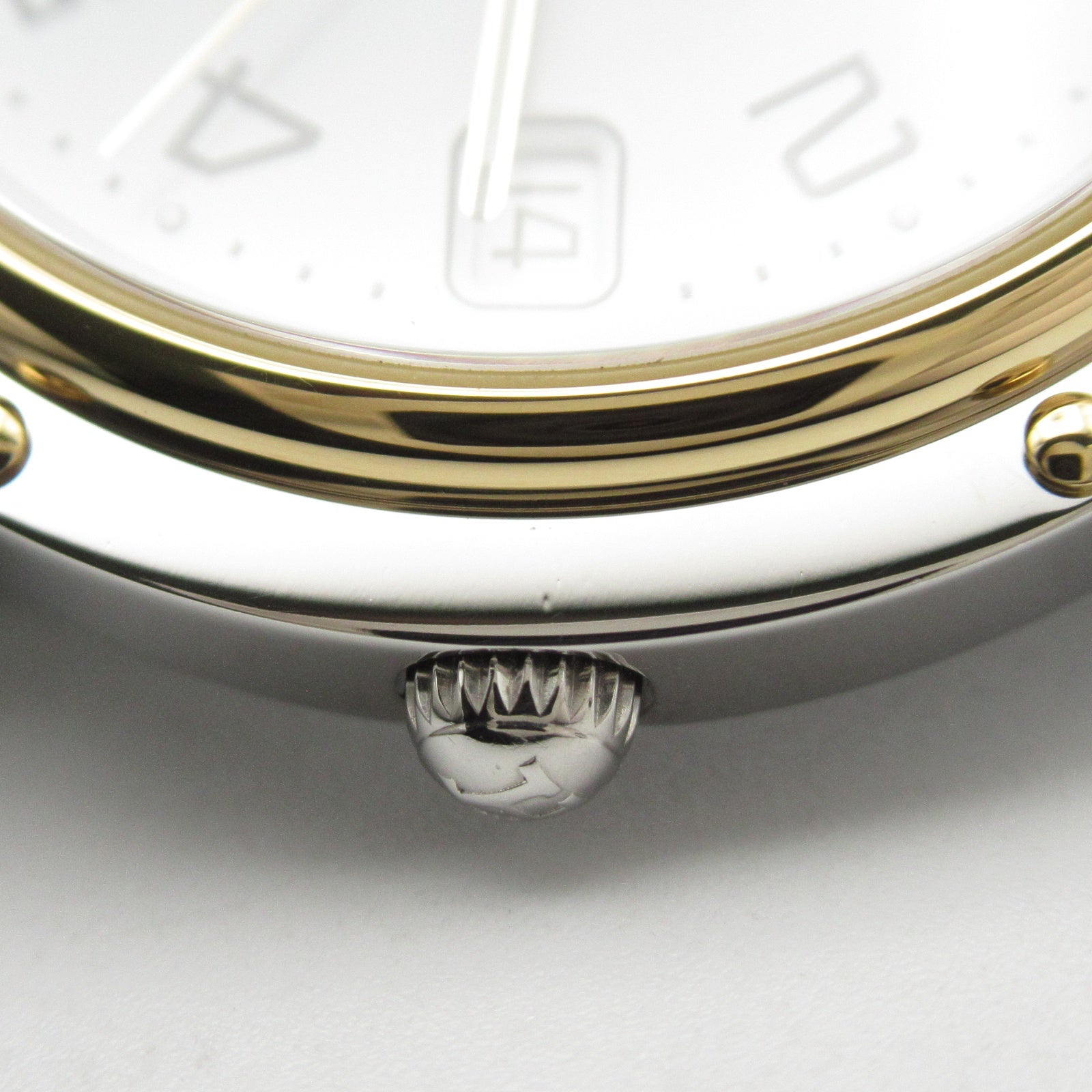 HERMES Clipper CL6.720 Quartz Watch Gold Plated Stainless Steel Pale Blue