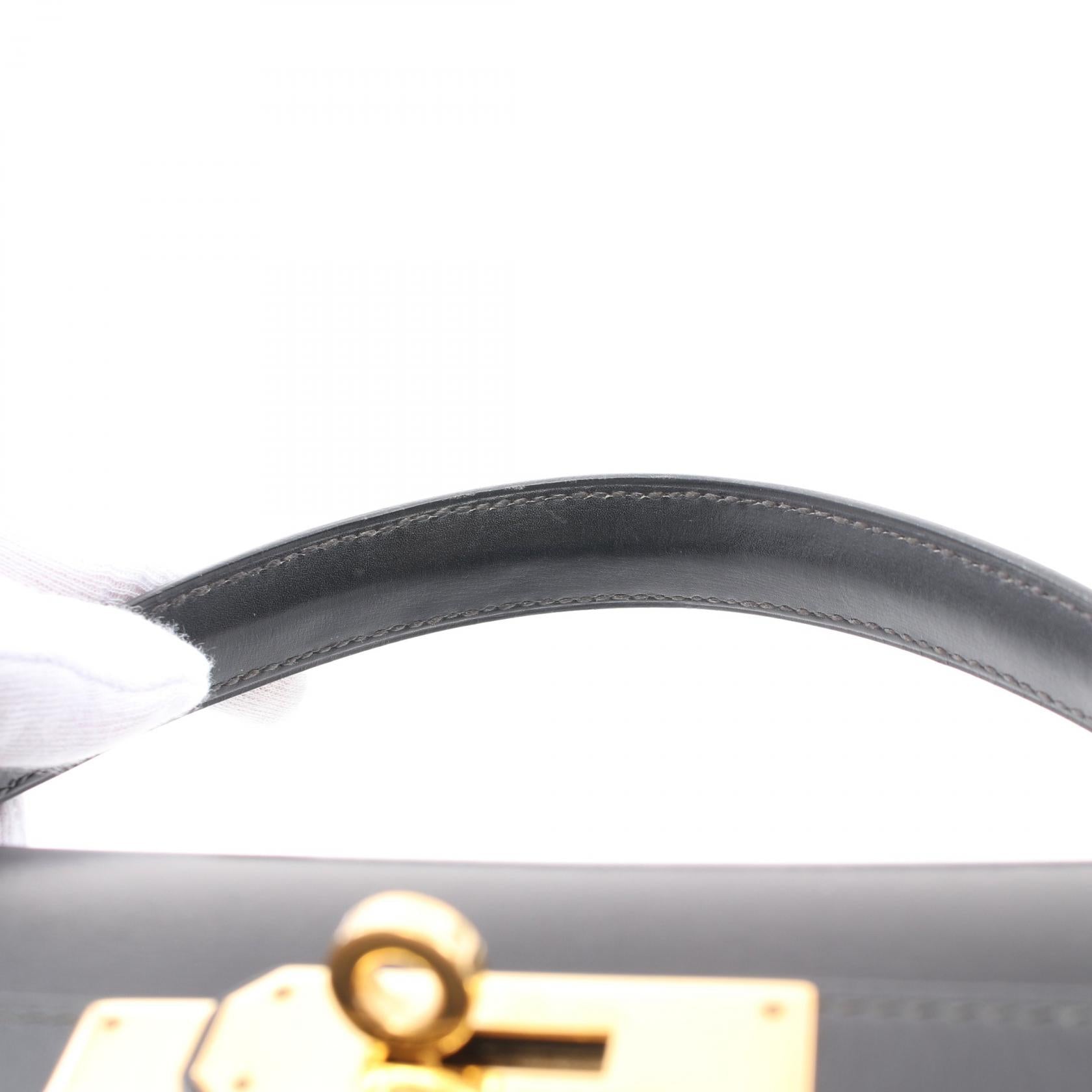 HERMES Box Calf皮革Kelly 32金扣手挽肩背兩用袋