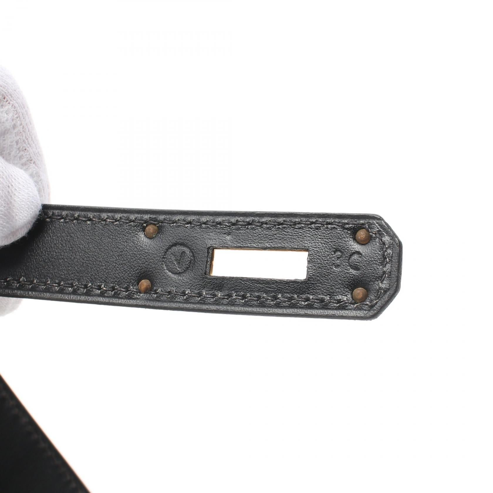 HERMES Box Calf皮革Kelly 32金扣手挽肩背兩用袋