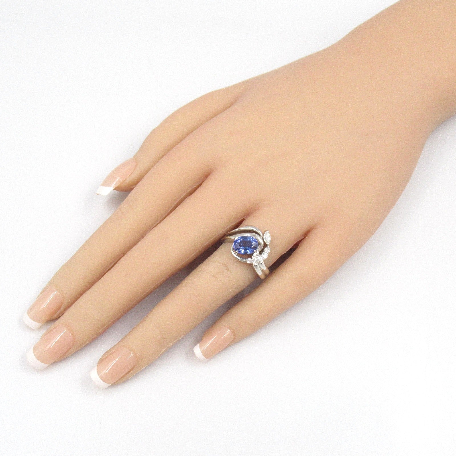 JEWELRY Tanzanite Diamond Ring PT900 Platinum US#6.25
