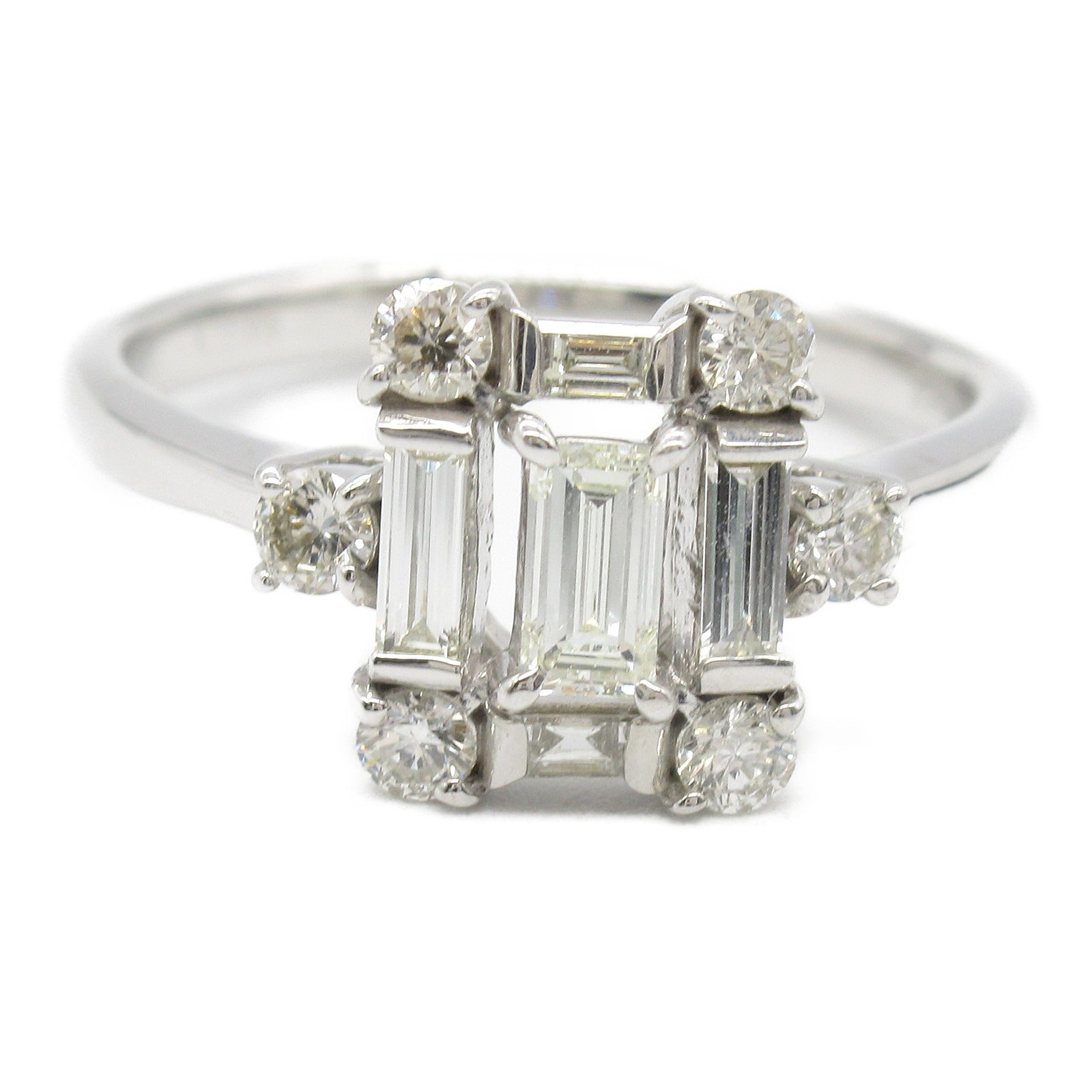 JEWELRY Diamond Ring 18K White Gold US#6.75