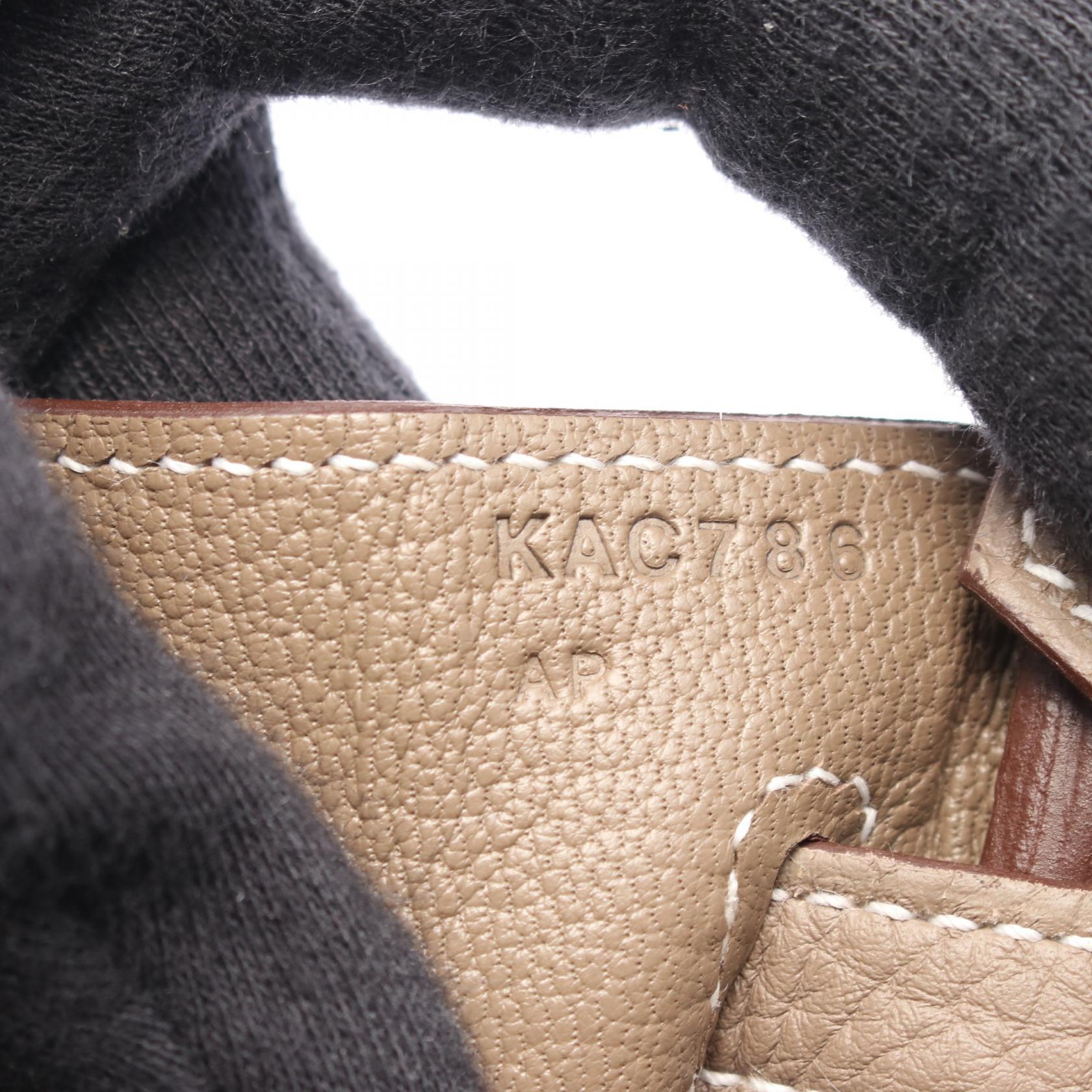 HERMES Togo皮革Birkin 25金扣手挽袋Etoupe