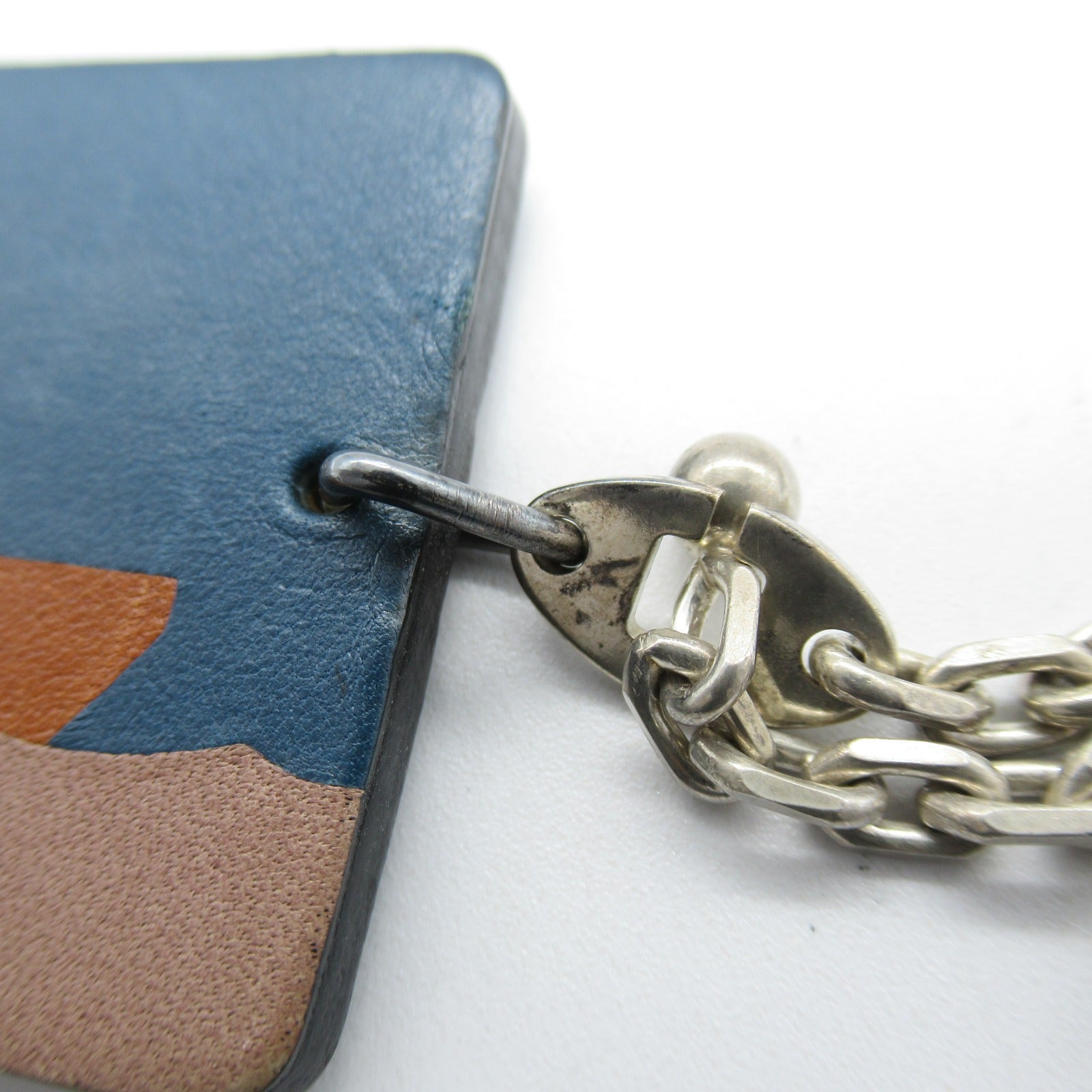 HERMES 【激減優惠】皮革Key Chain Ship 33 YEARSIN PENINSULA掛飾藍色