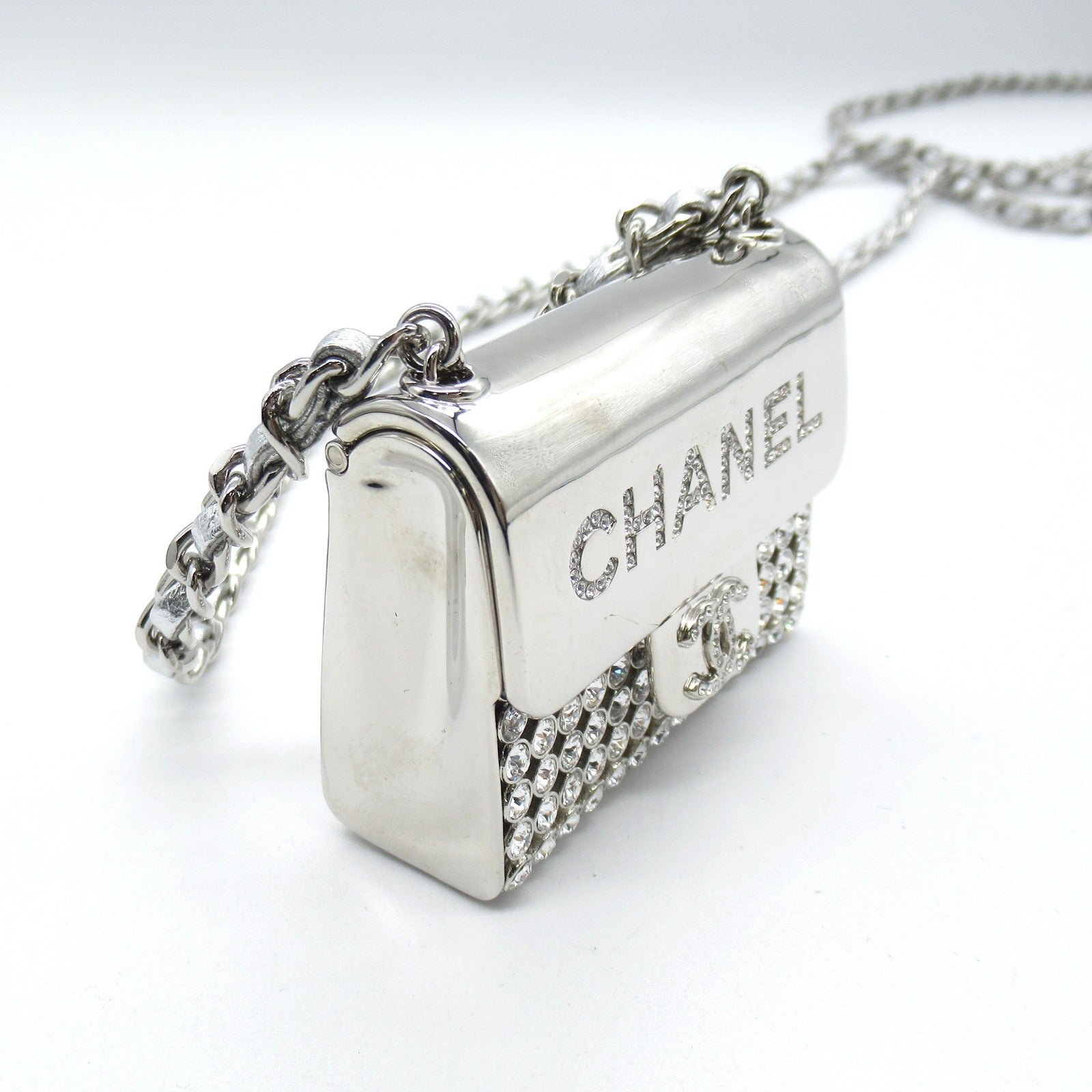 CHANEL **【激減優惠】金屬Matelasse Bag Charm掛飾銀色