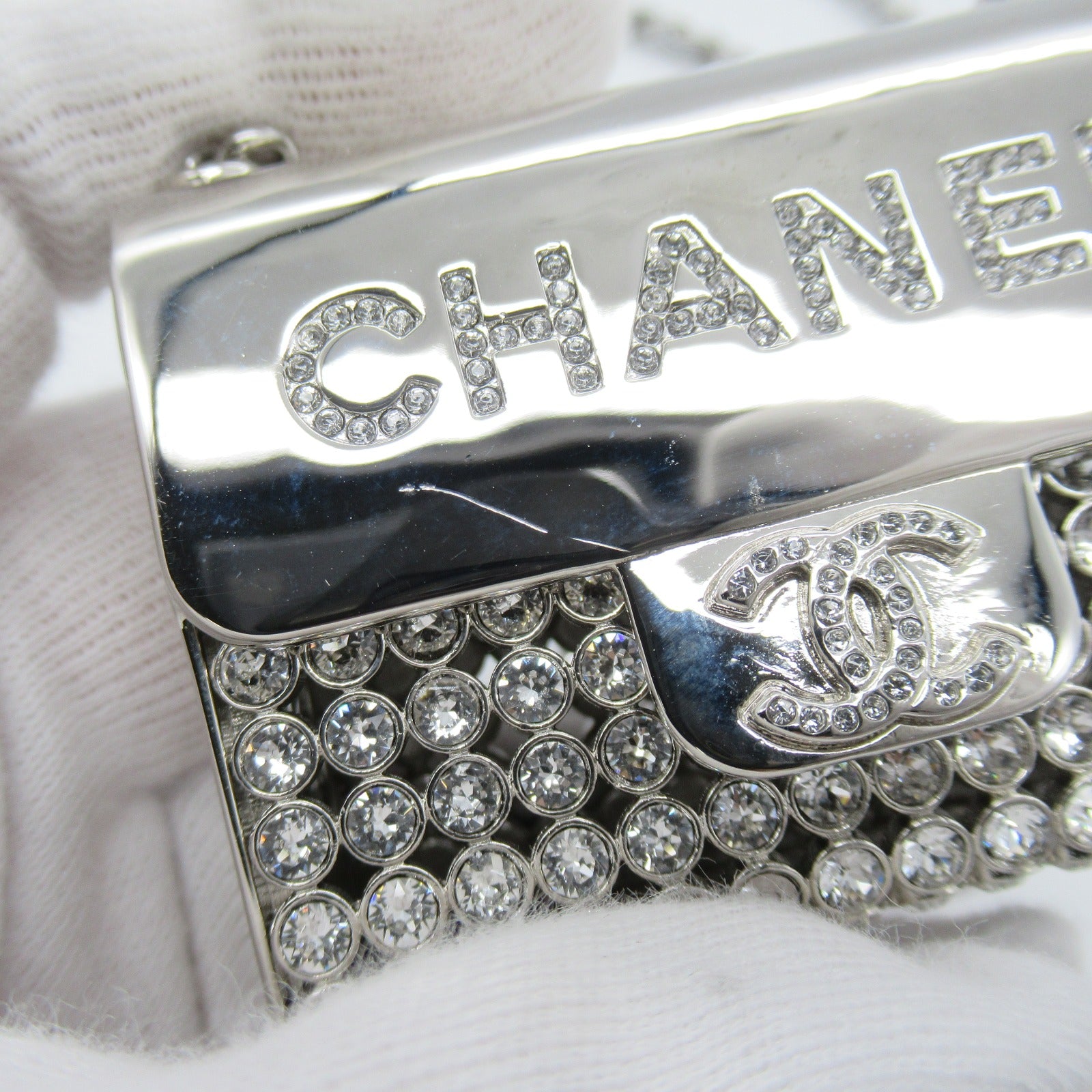 CHANEL **【激減優惠】金屬Matelasse Bag Charm掛飾銀色