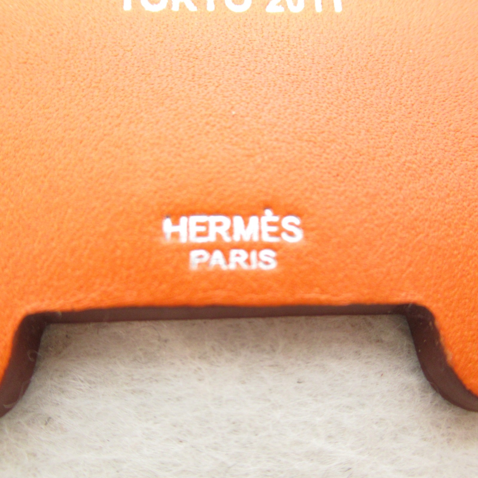 HERMES **【激減優惠】皮革/925純銀Kelly Doll Charm掛飾橙色
