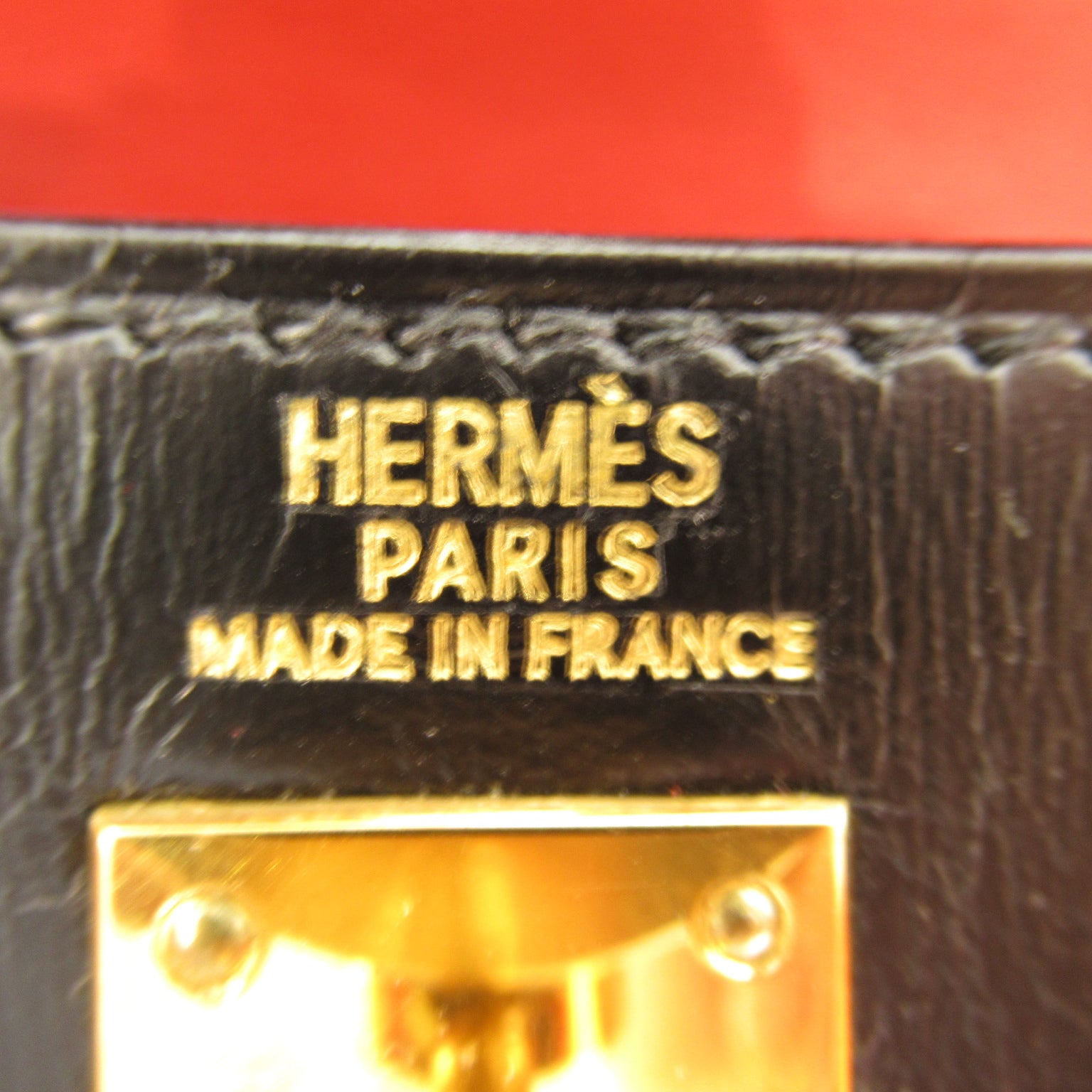 HERMES 【激減優惠】Box Calf皮革Mini Kelly金扣手挽肩背兩用袋Noir/Rouge/黑色/紅色