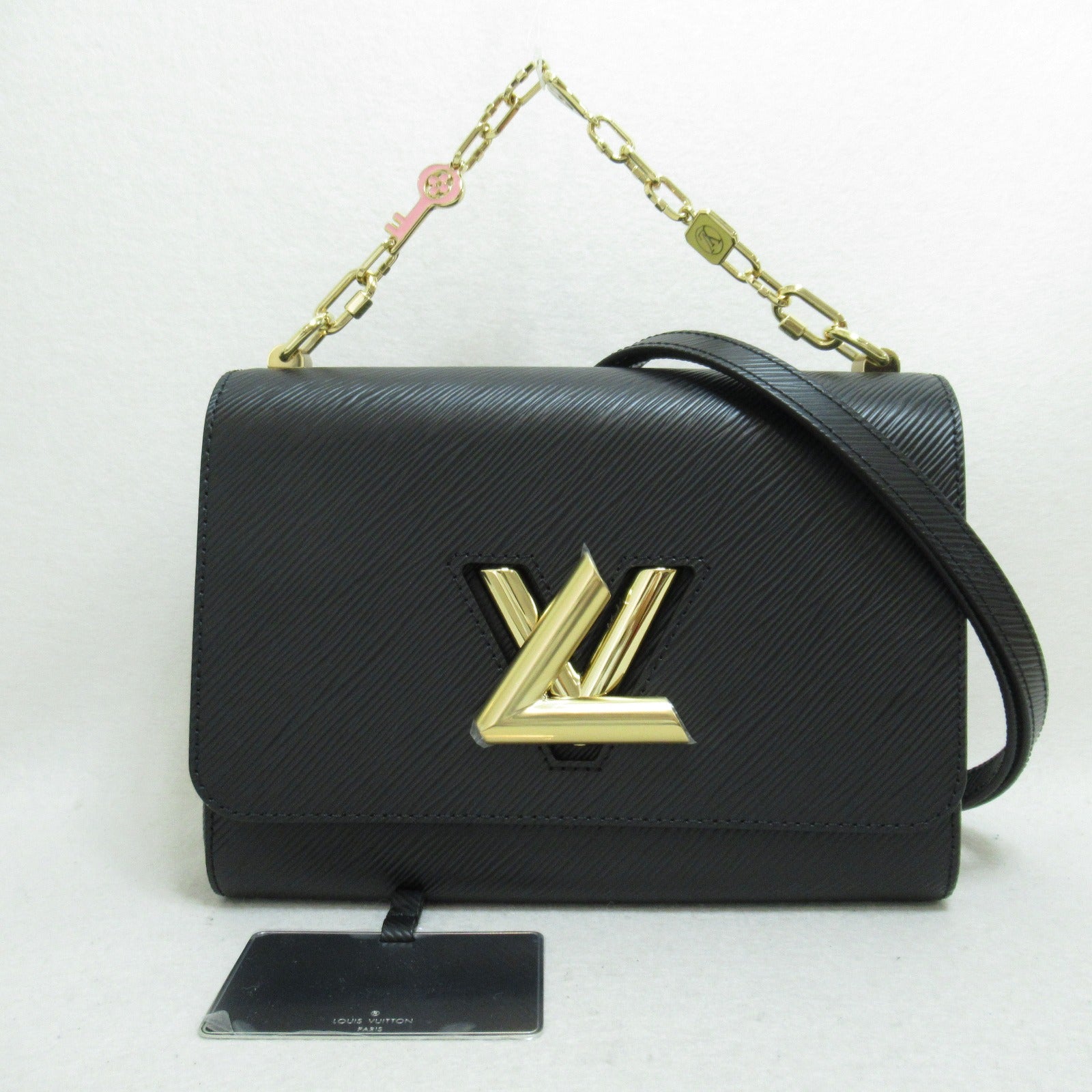 LOUIS VUITTON Epi Twisted MM手挽肩背兩用袋黑色