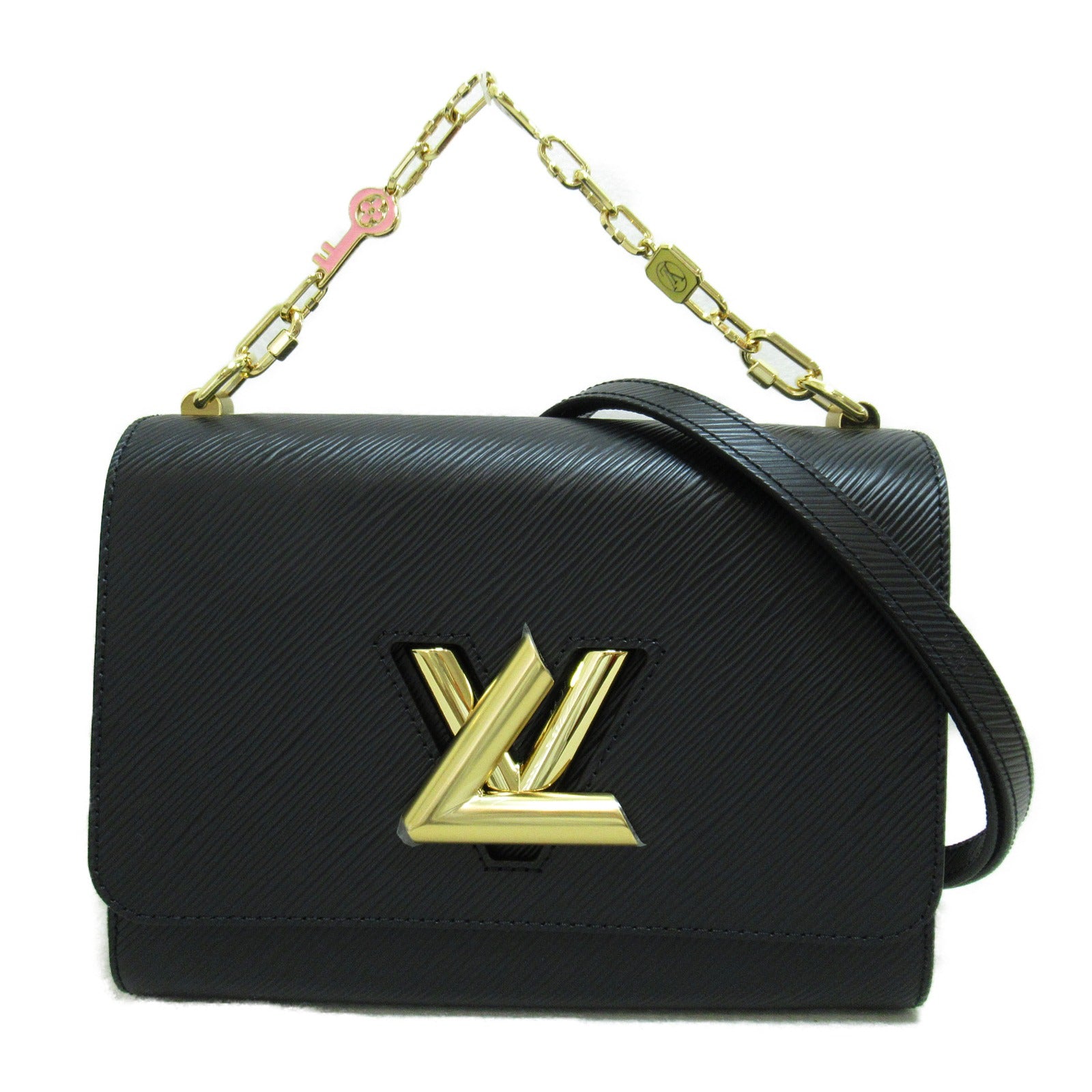 LOUIS VUITTON Epi Twisted MM手挽肩背兩用袋黑色