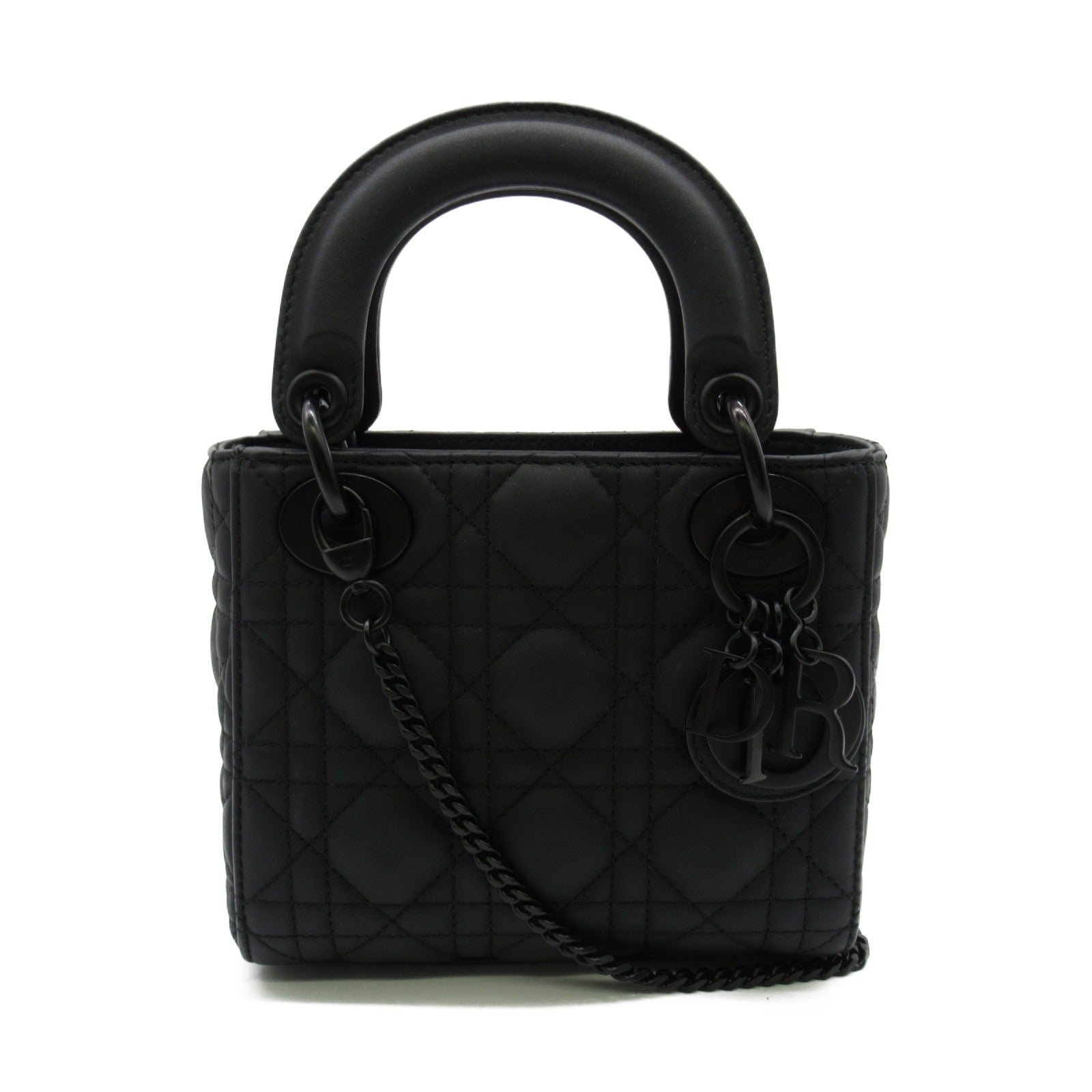 Dior 牛皮皮革Lady Dior Tote手挽袋黒色