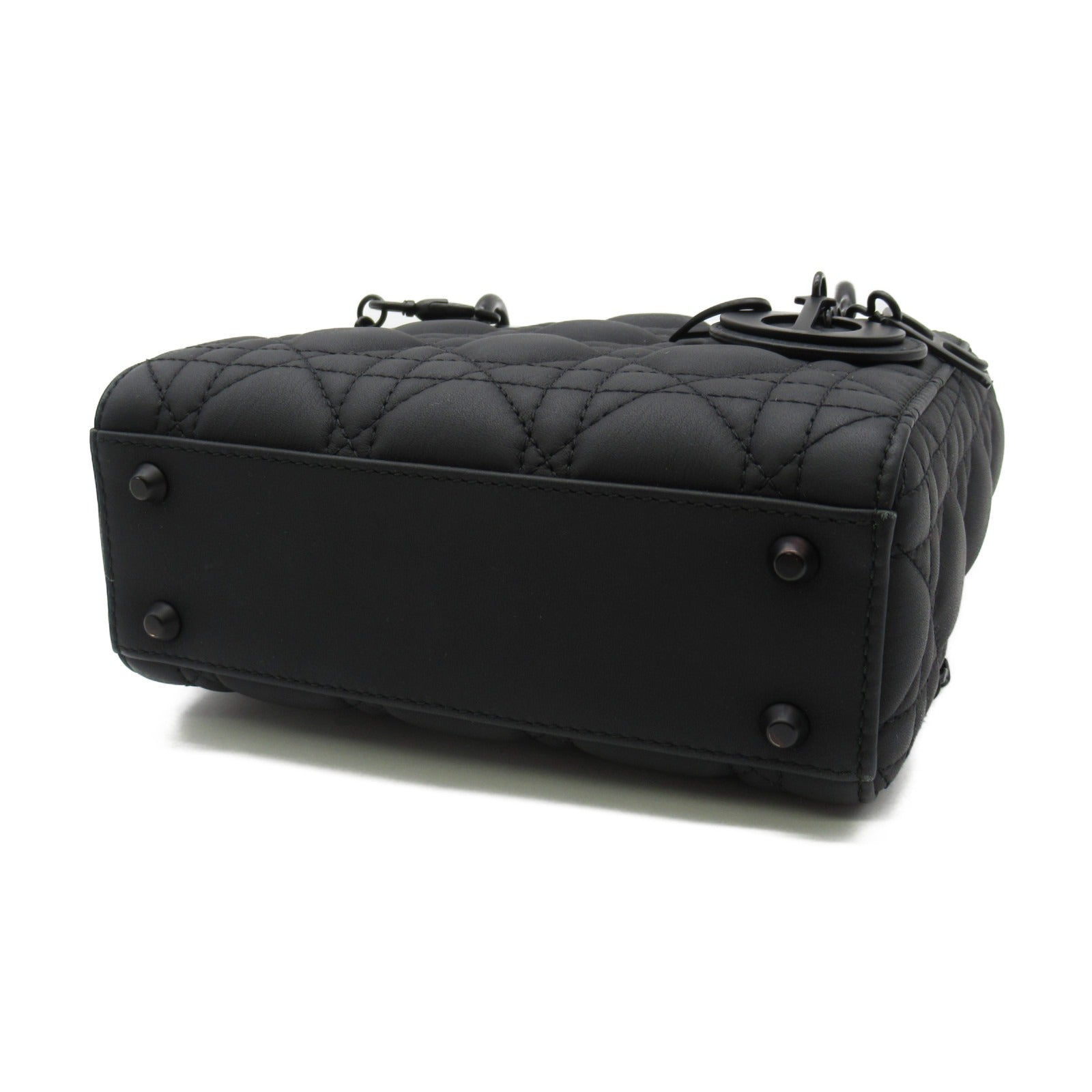 Dior 牛皮皮革Lady Dior Tote手挽袋黒色