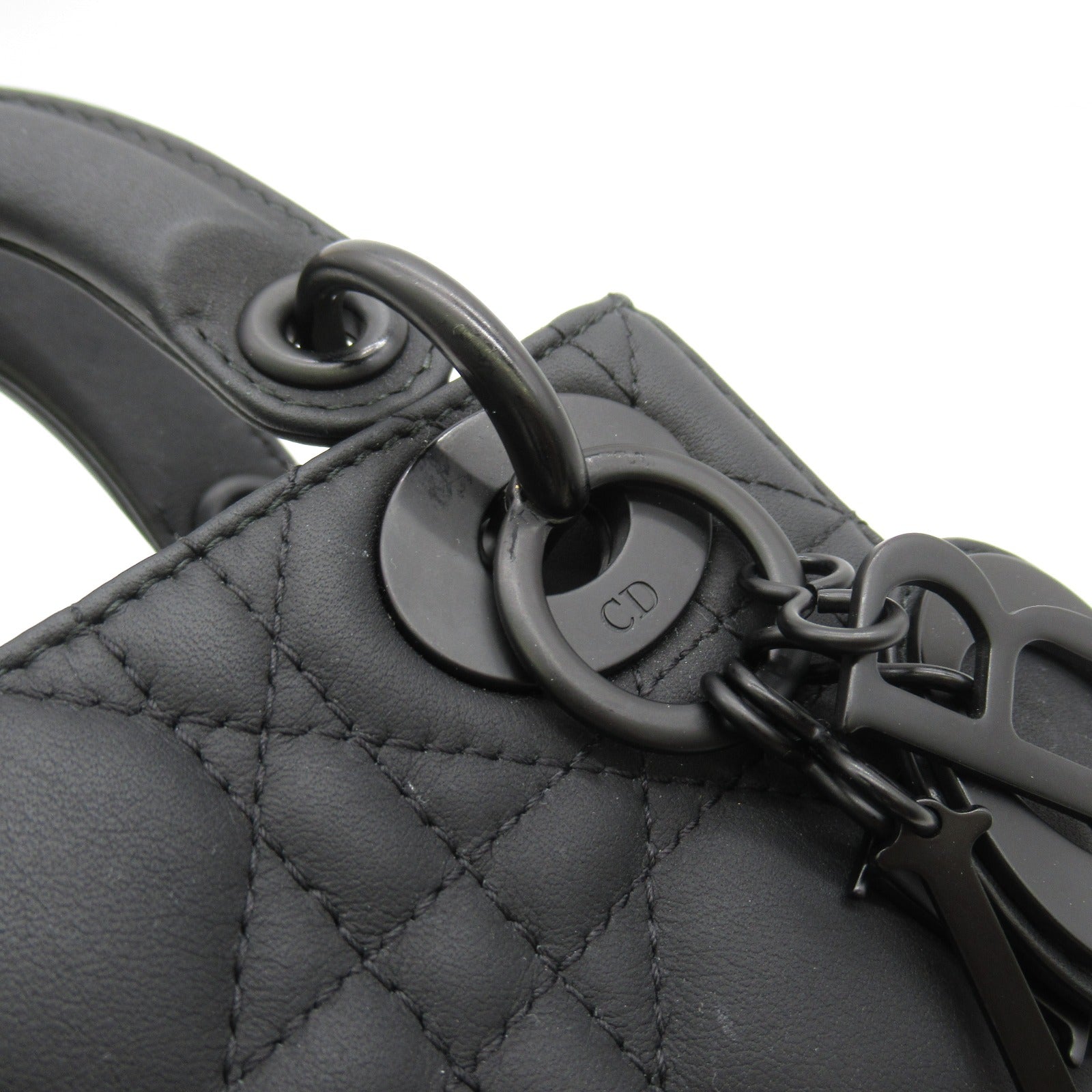 Dior 牛皮皮革Lady Dior Tote手挽袋黒色