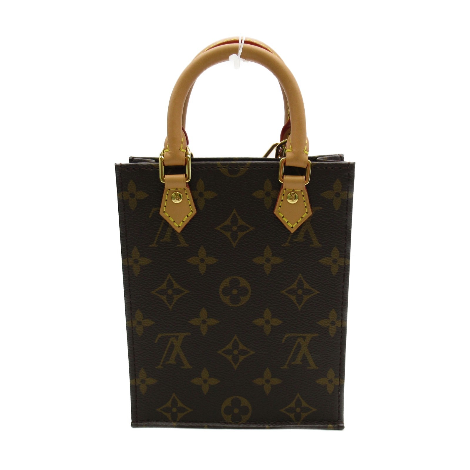 LOUIS VUITTON **【激減優惠】Monogram Petit Sac Plat金扣手挽肩背兩用袋啡色