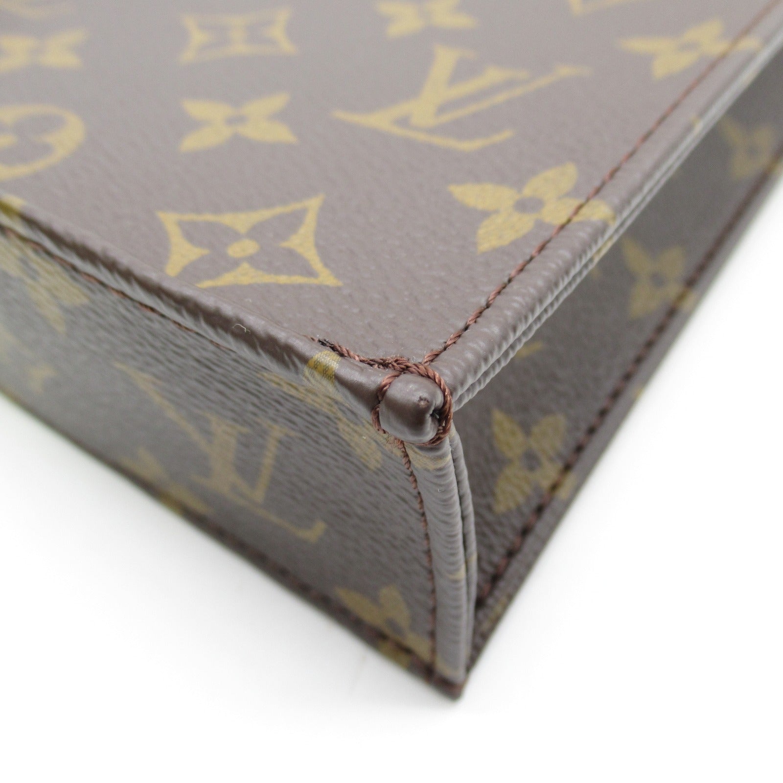 LOUIS VUITTON **【激減優惠】Monogram Petit Sac Plat金扣手挽肩背兩用袋啡色