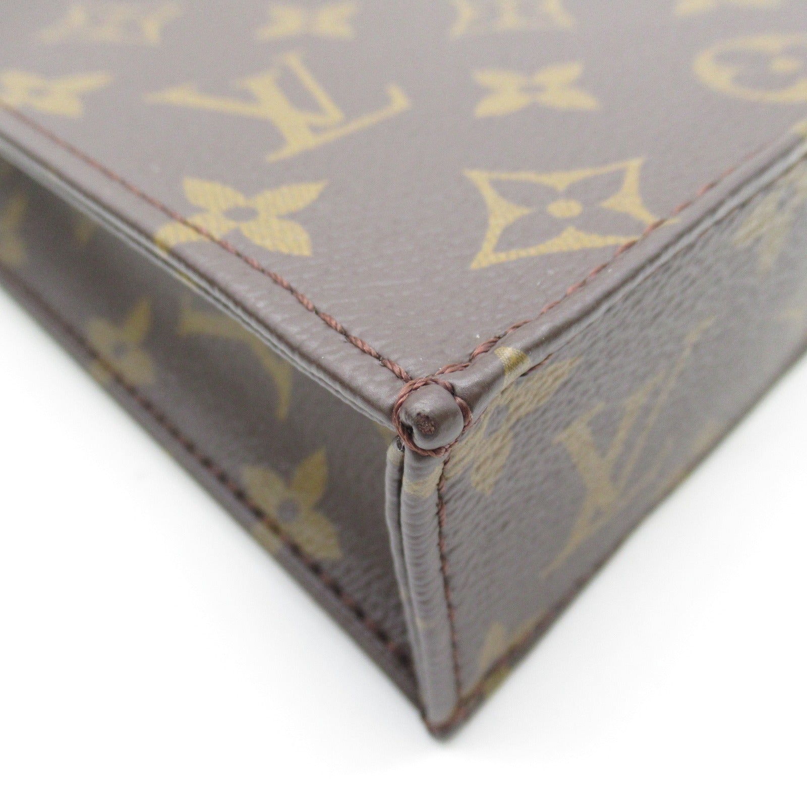 LOUIS VUITTON **【激減優惠】Monogram Petit Sac Plat金扣手挽肩背兩用袋啡色