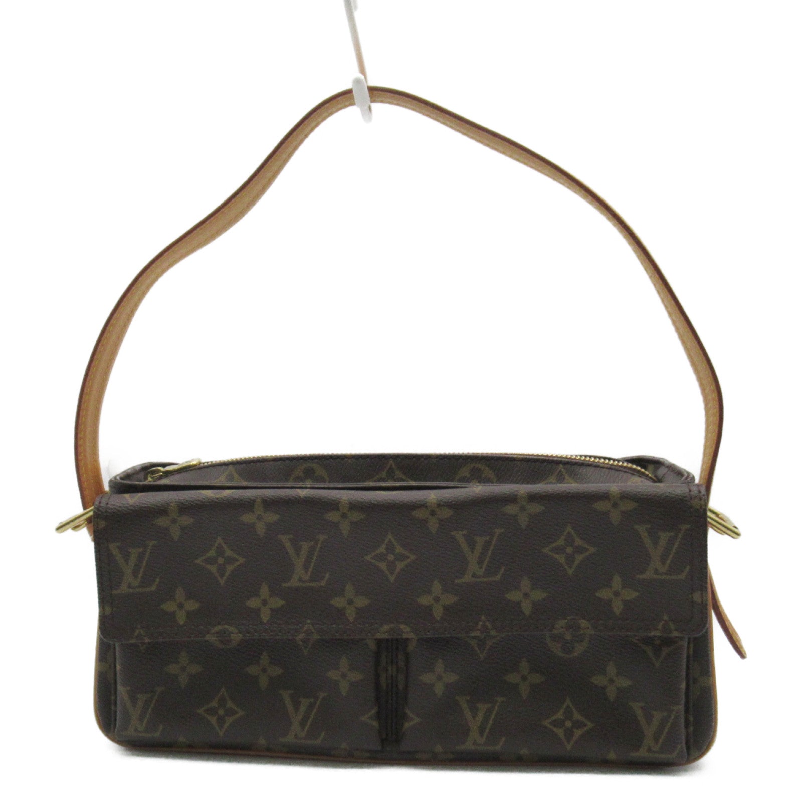 LOUIS VUITTON Monogram Viva Cite MM金扣肩背袋啡色