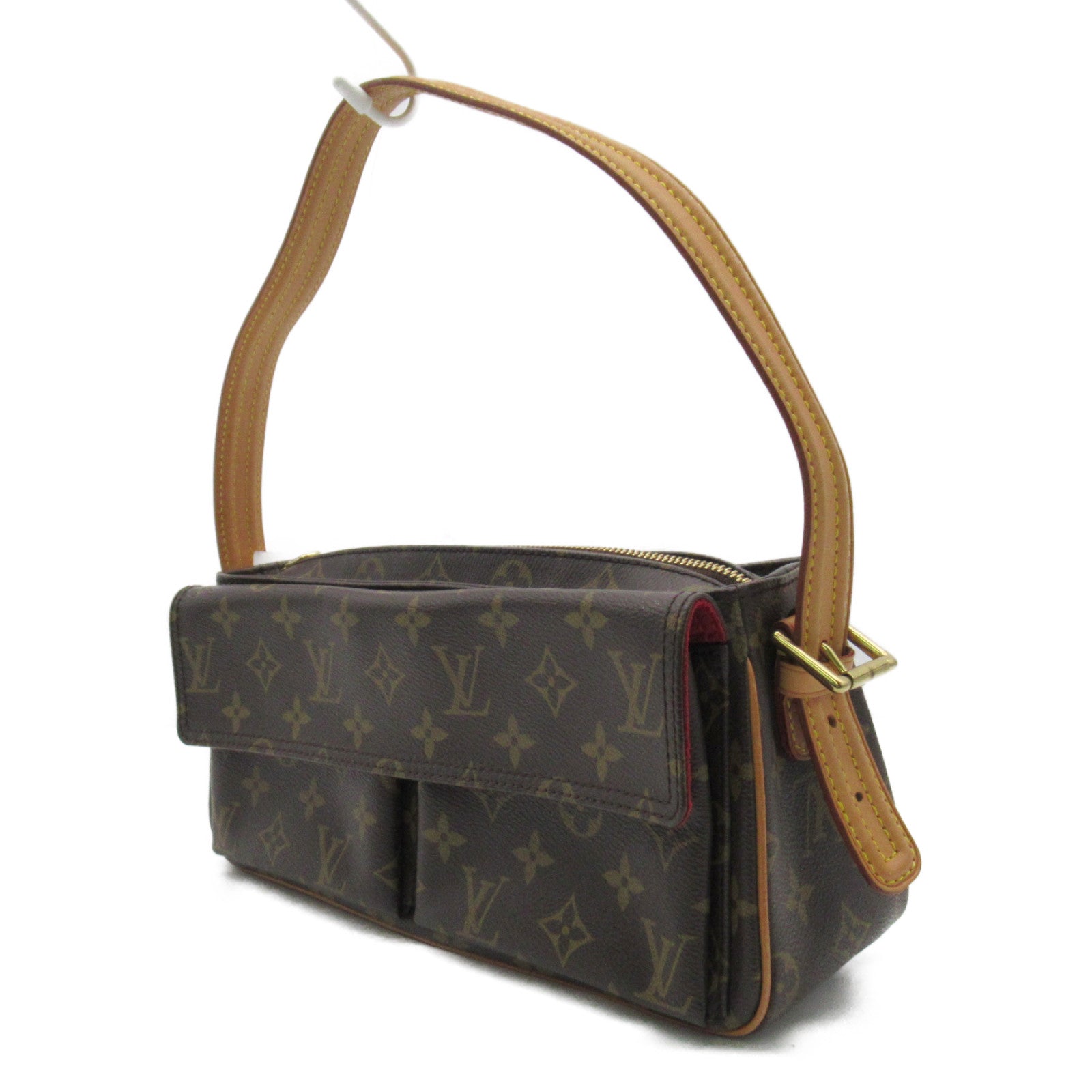 LOUIS VUITTON Monogram Viva Cite MM金扣肩背袋啡色