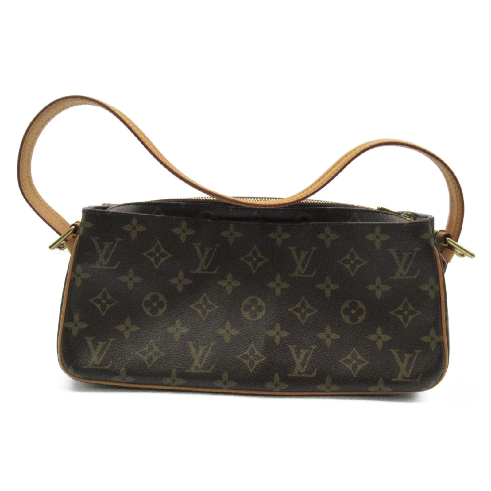 LOUIS VUITTON Monogram Viva Cite MM金扣肩背袋啡色