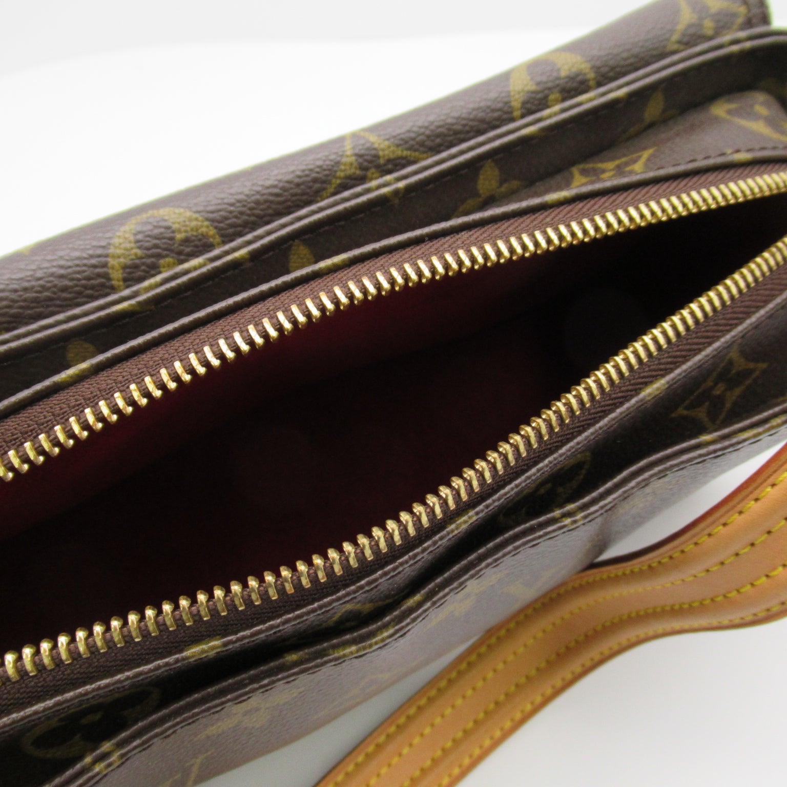 LOUIS VUITTON Monogram Viva Cite MM金扣肩背袋啡色